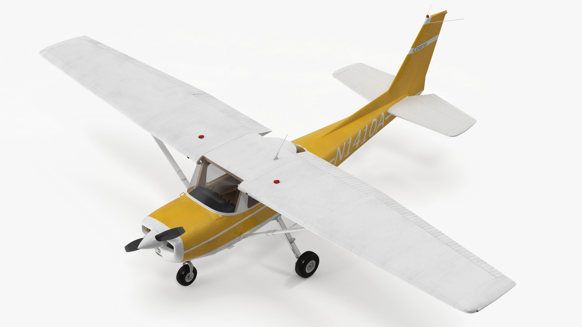 3D Private Single Engine Propeller Aircraft Cessna 150 Rigged model