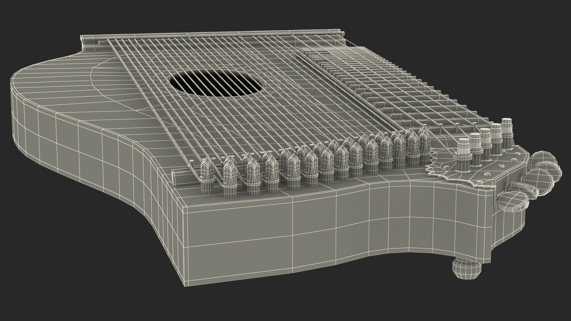 Concert Zither 3D model