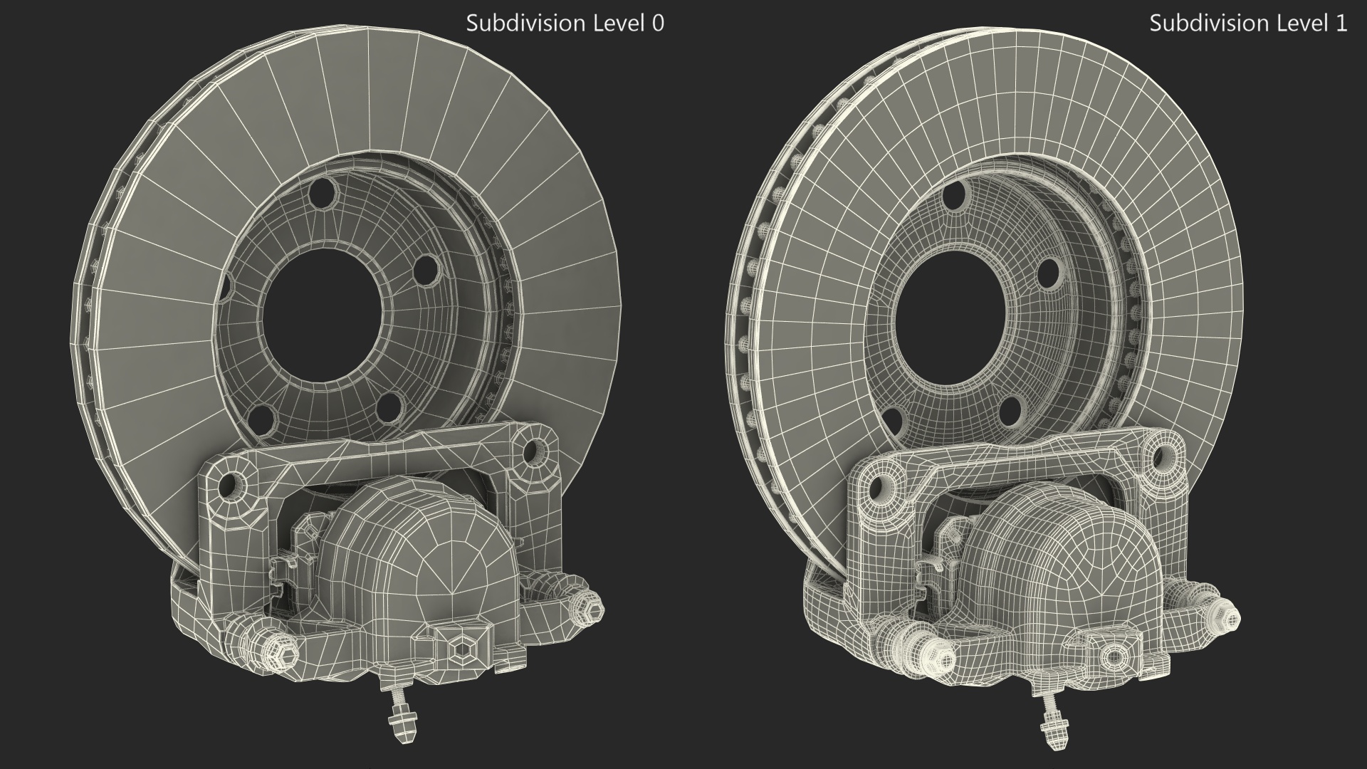 3D A-Premium Brake Caliper Pads Disk model