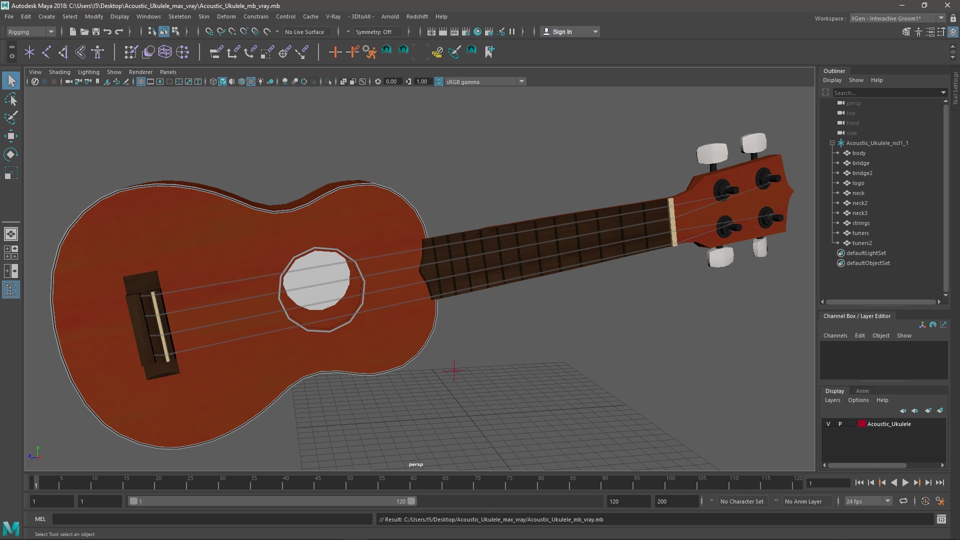 3D Acoustic Ukulele