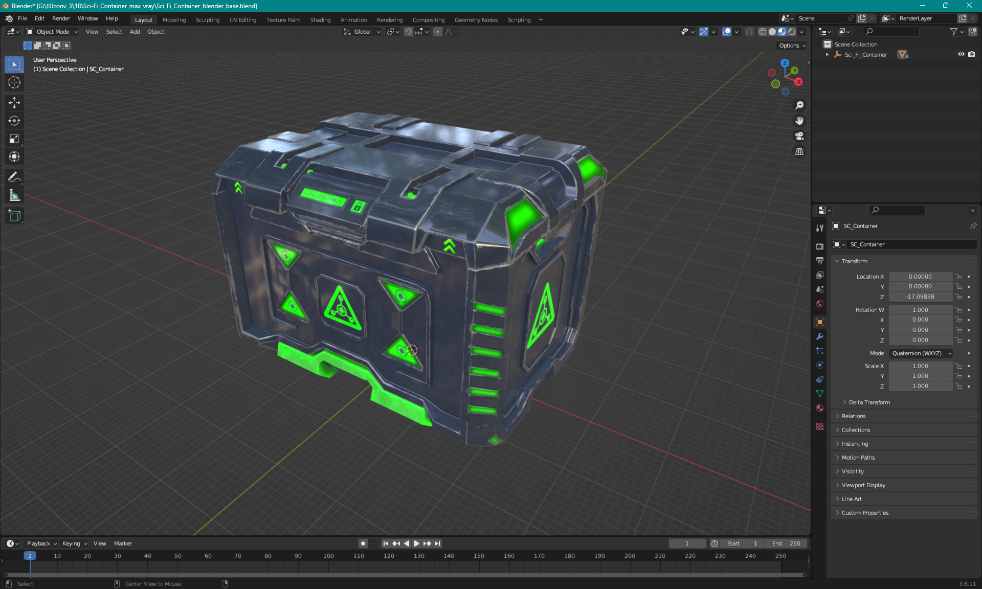 3D Sci-Fi Container