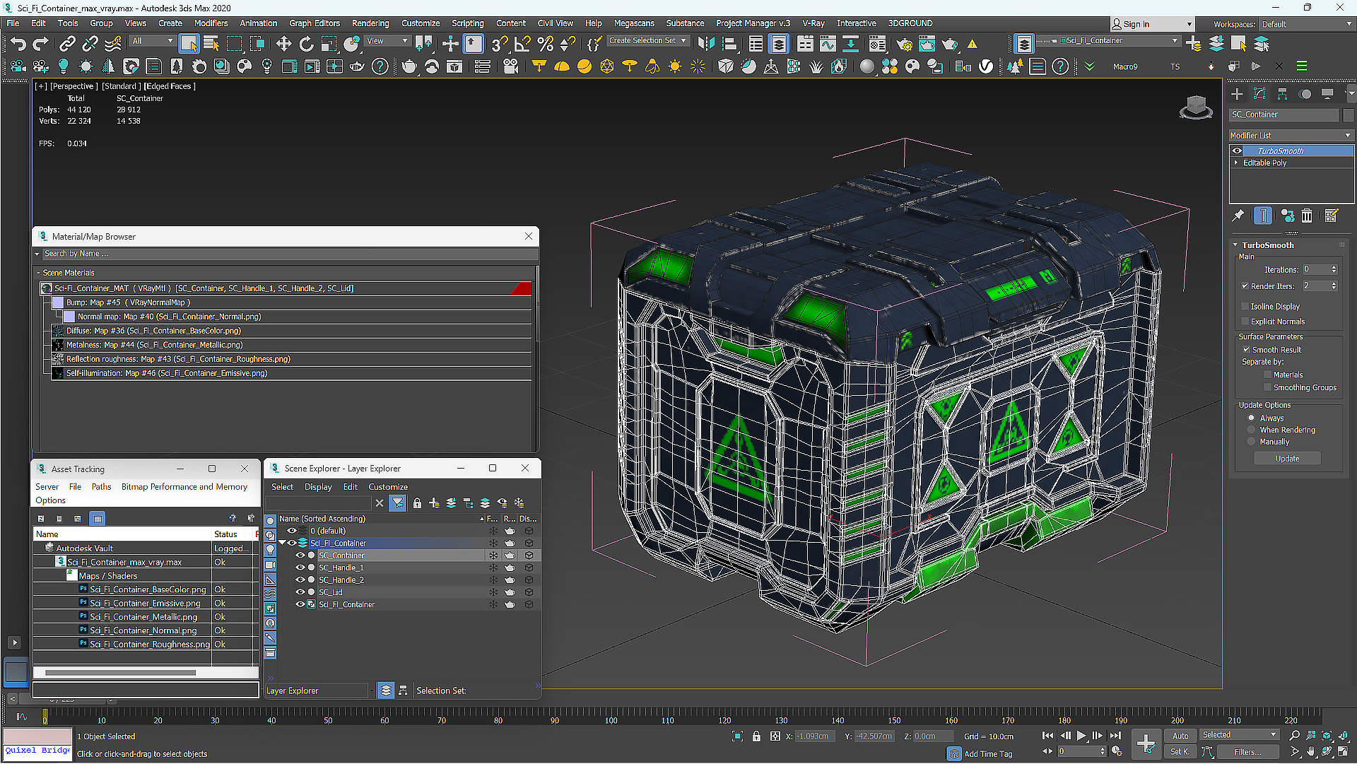 3D Sci-Fi Container