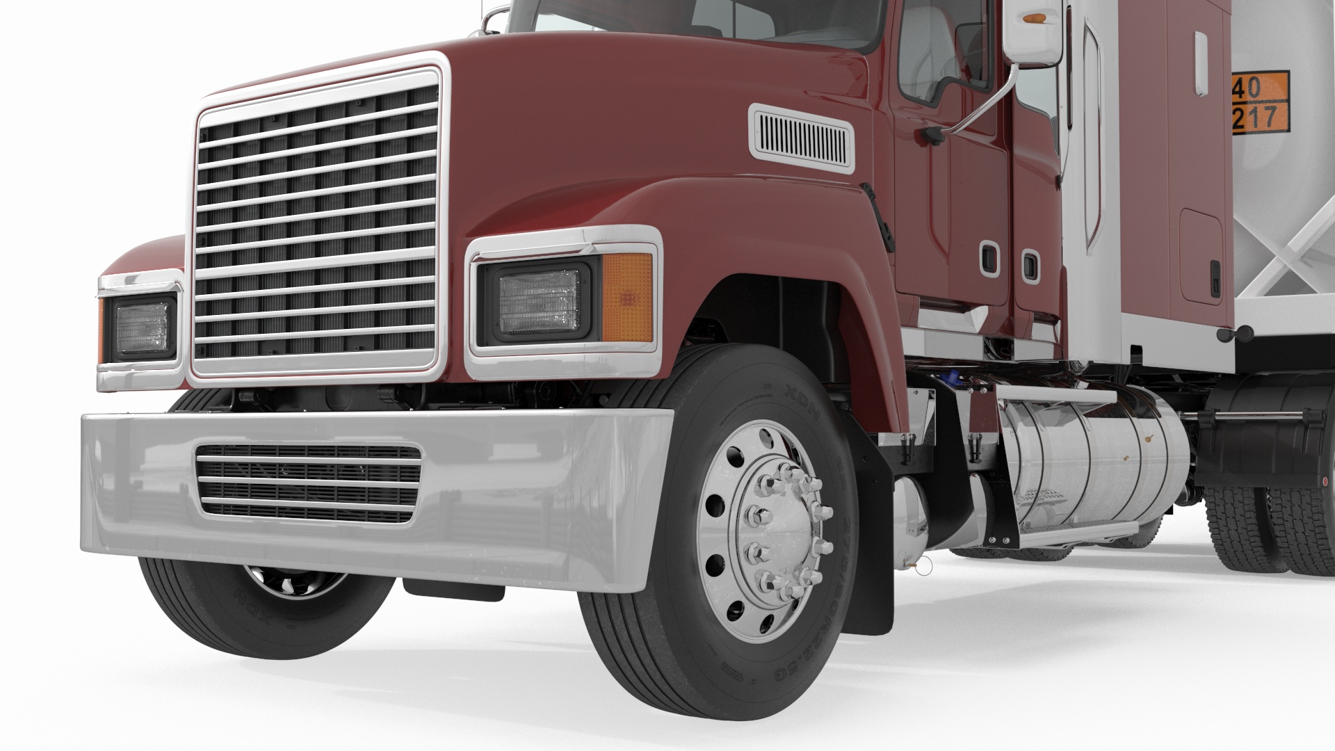 3D Freight Truck with Gas Tank LNG