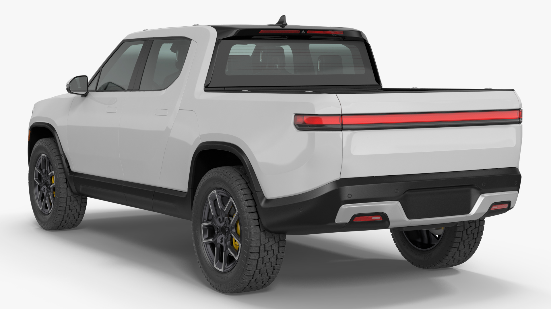 Electric Pickup Truck White 3D