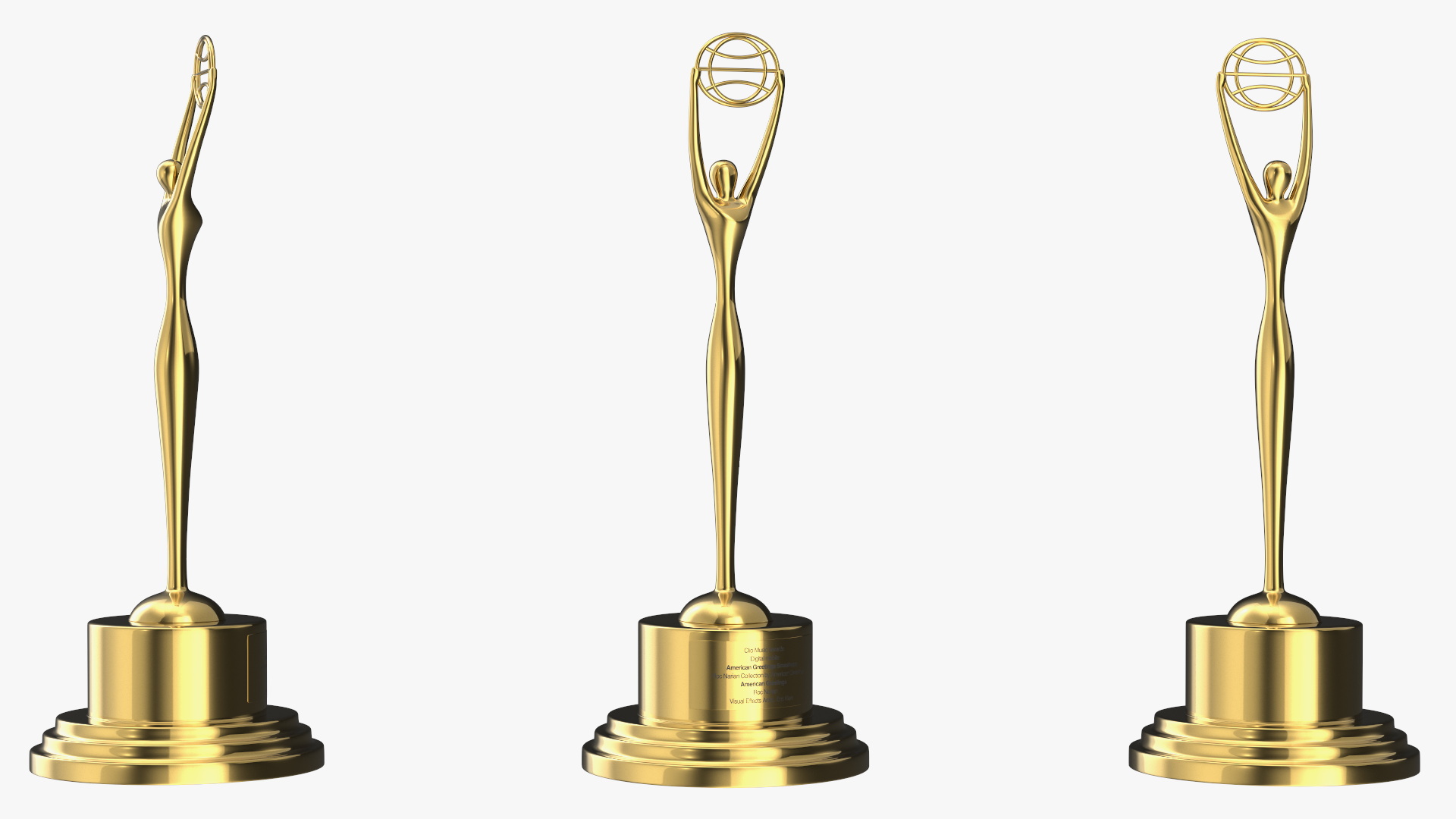 3D Trophies Clio Award in Stand model