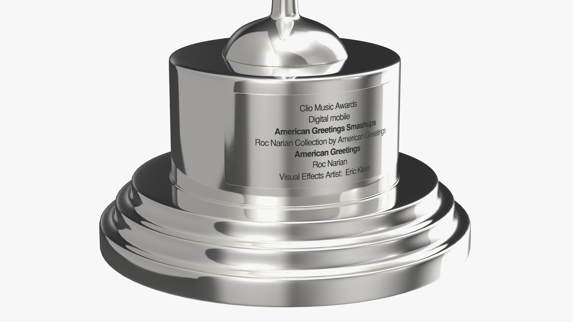 3D Trophies Clio Award in Stand model