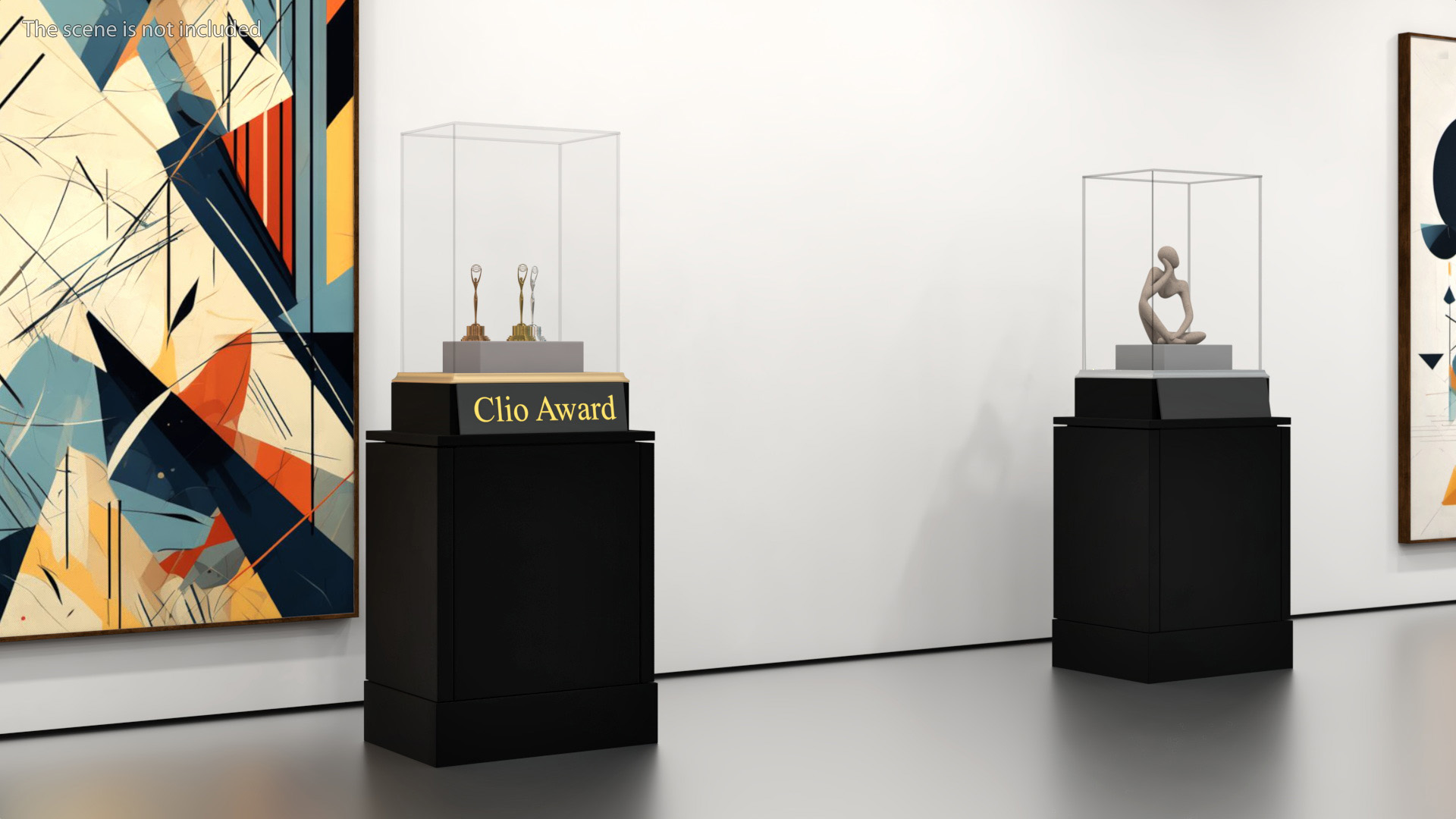 3D Trophies Clio Award in Stand model