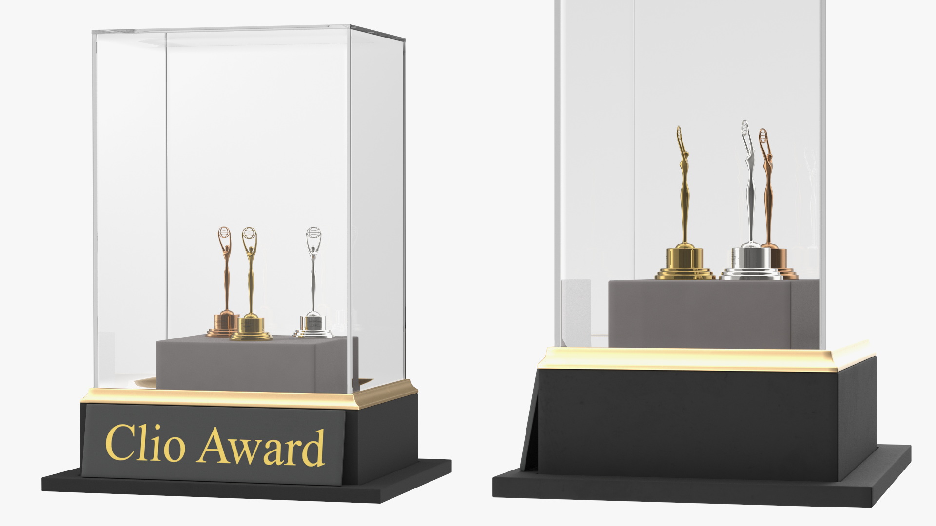 3D Trophies Clio Award in Stand model