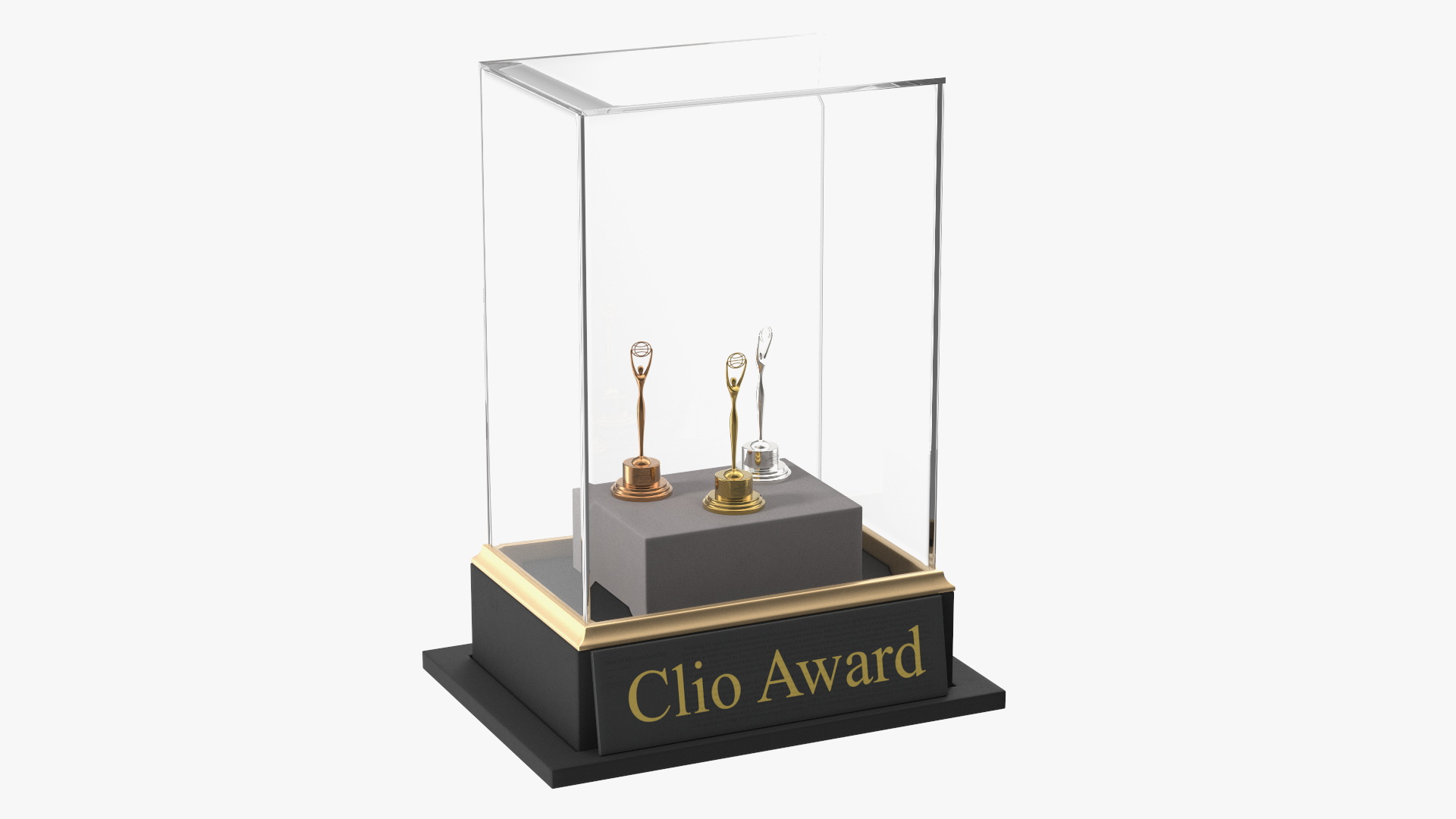 3D Trophies Clio Award in Stand model