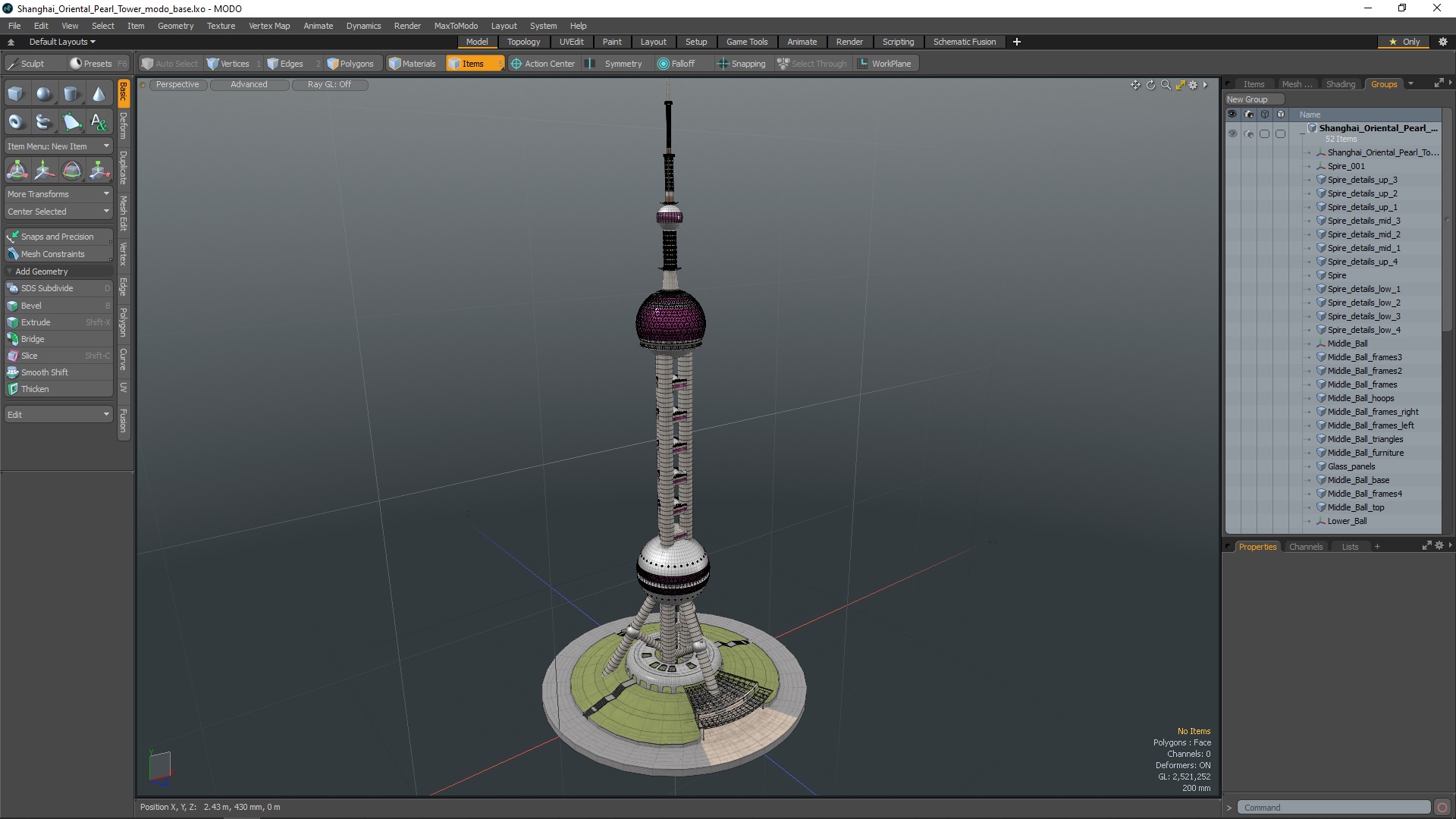 Shanghai Oriental Pearl Tower 3D model