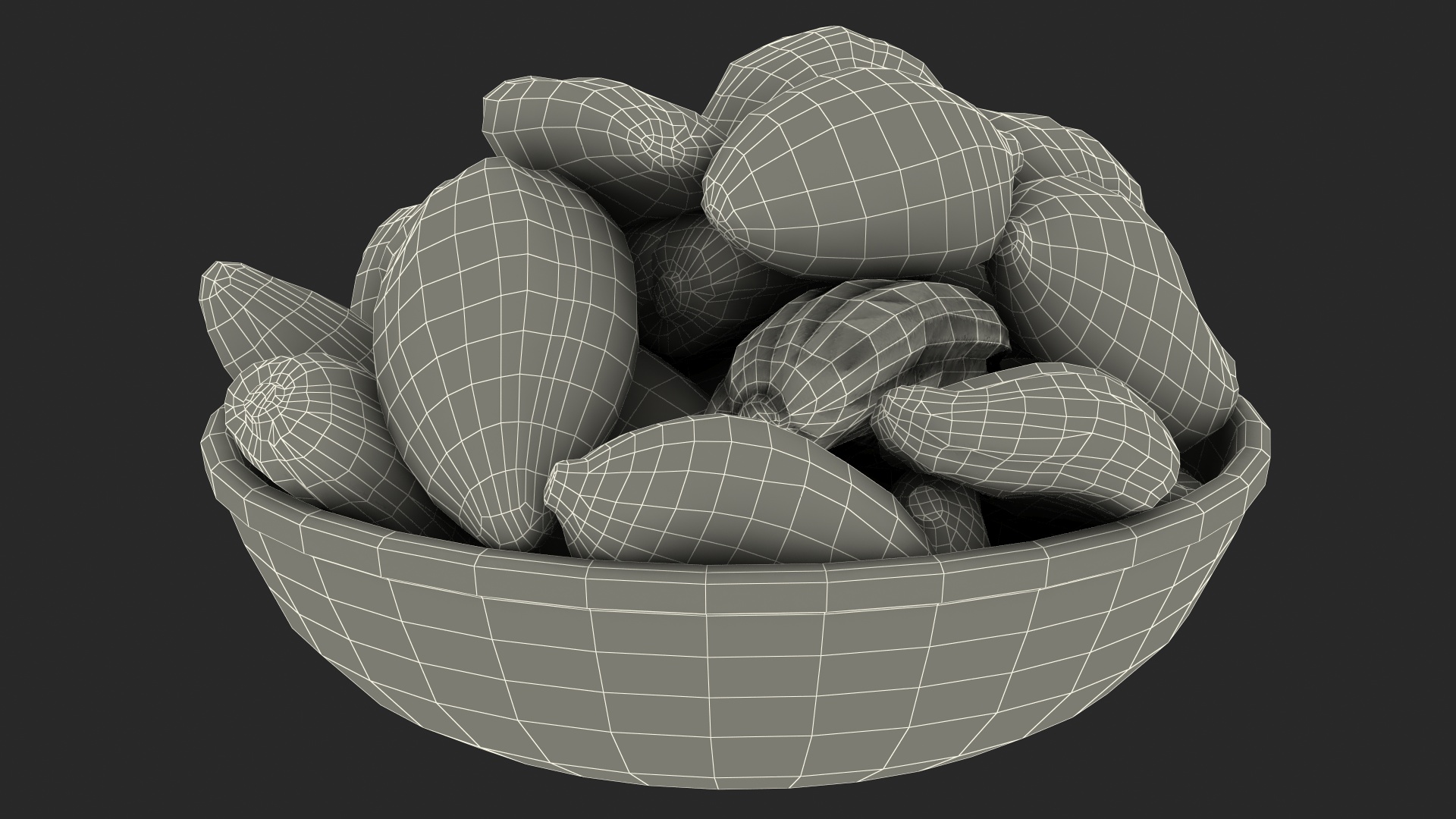 Dried Black Cardamom Fruit Plate 3D