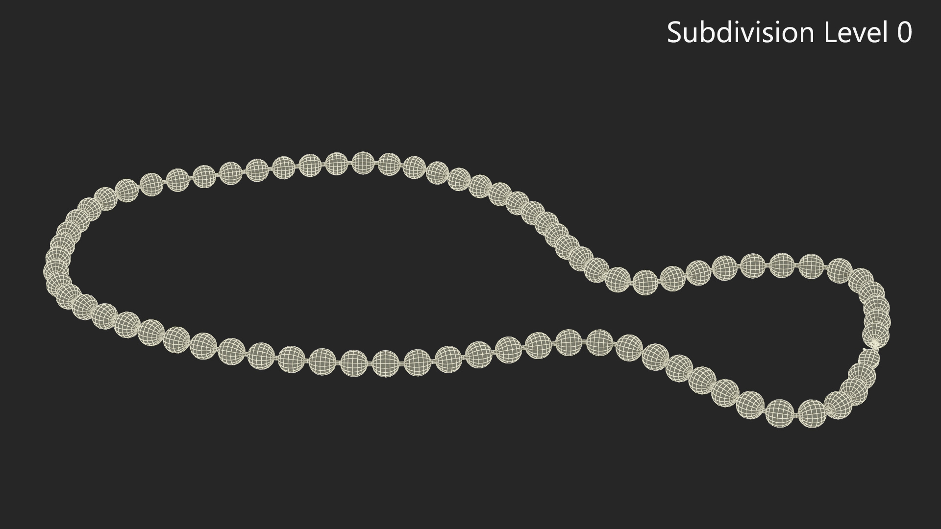 3D model White Pearl Necklace