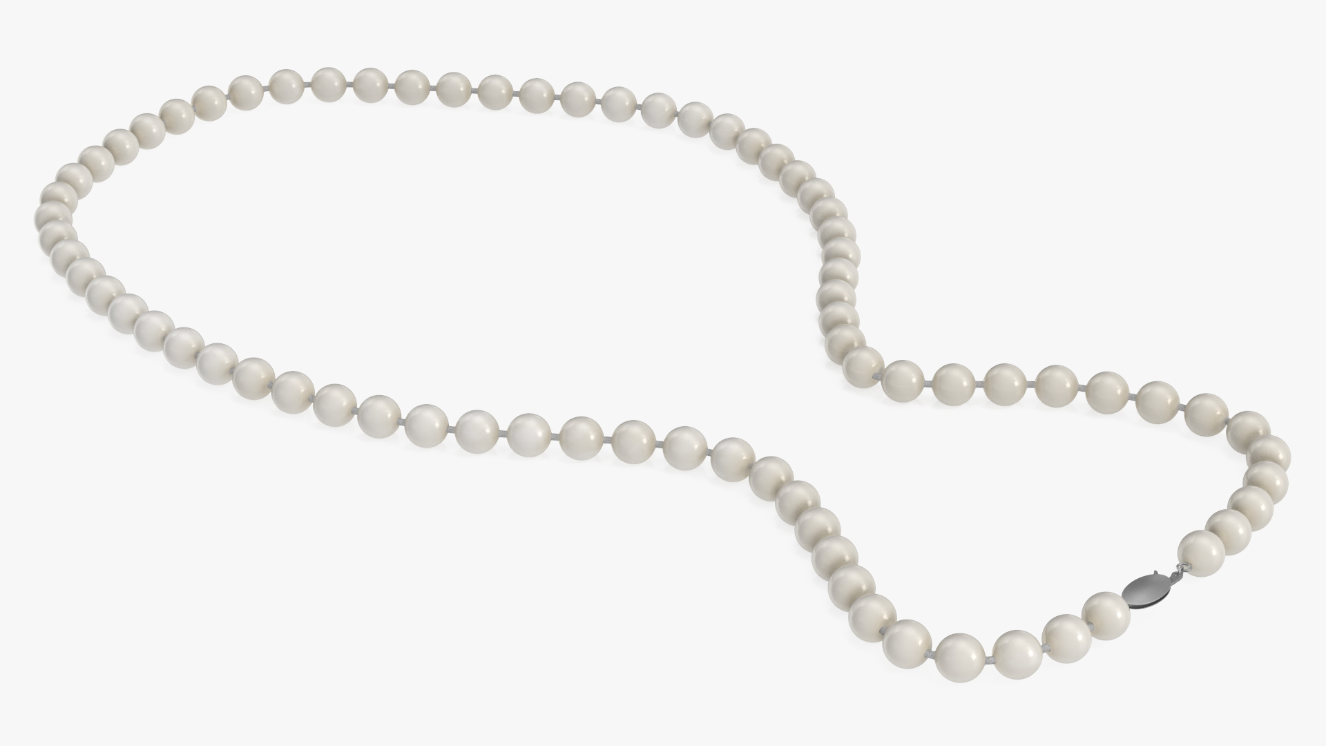 3D model White Pearl Necklace