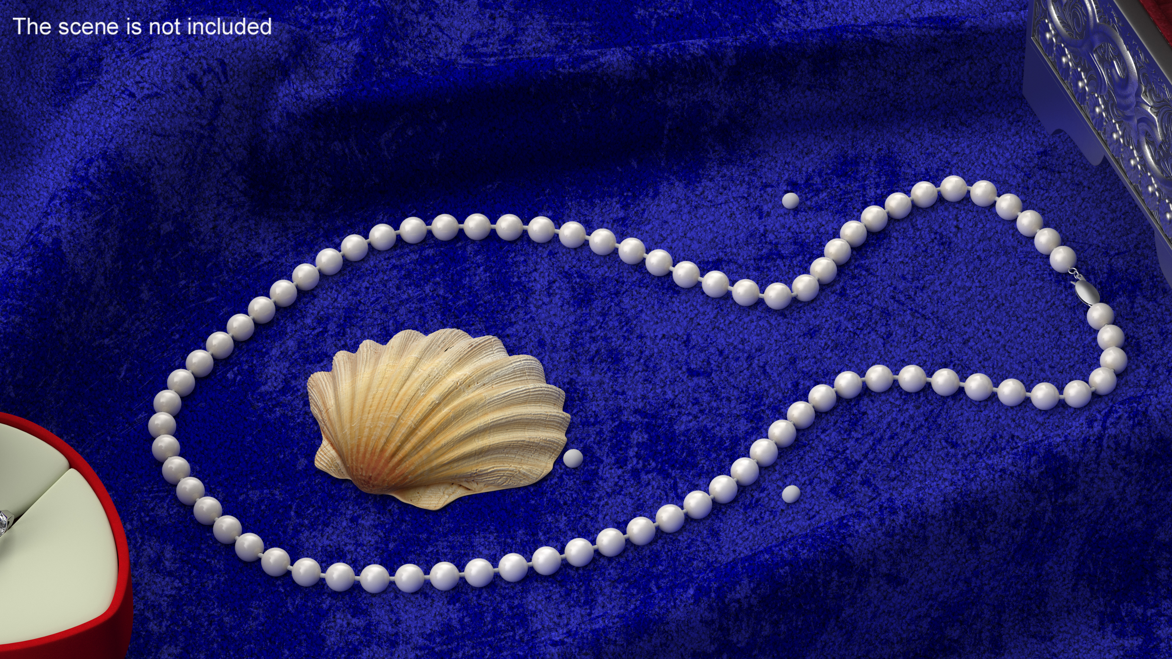 3D model White Pearl Necklace