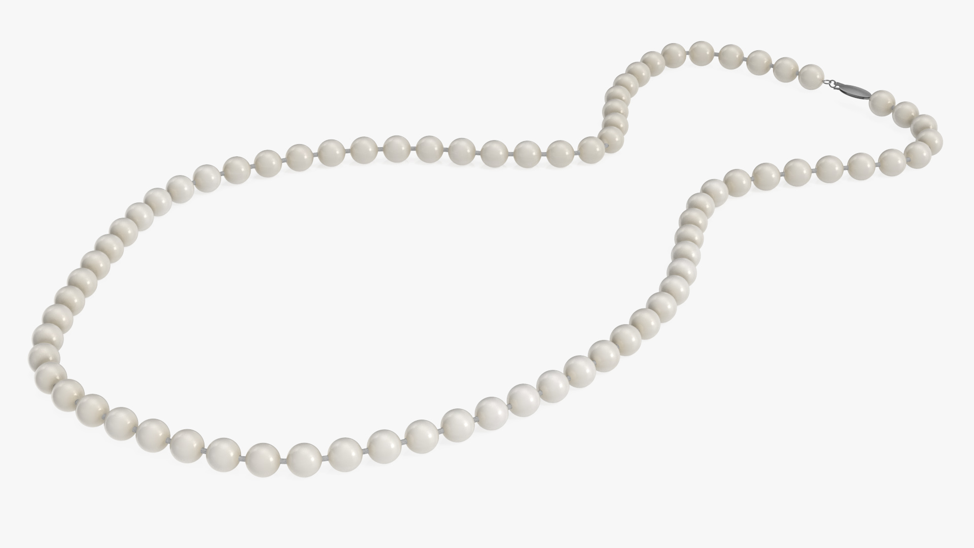 3D model White Pearl Necklace