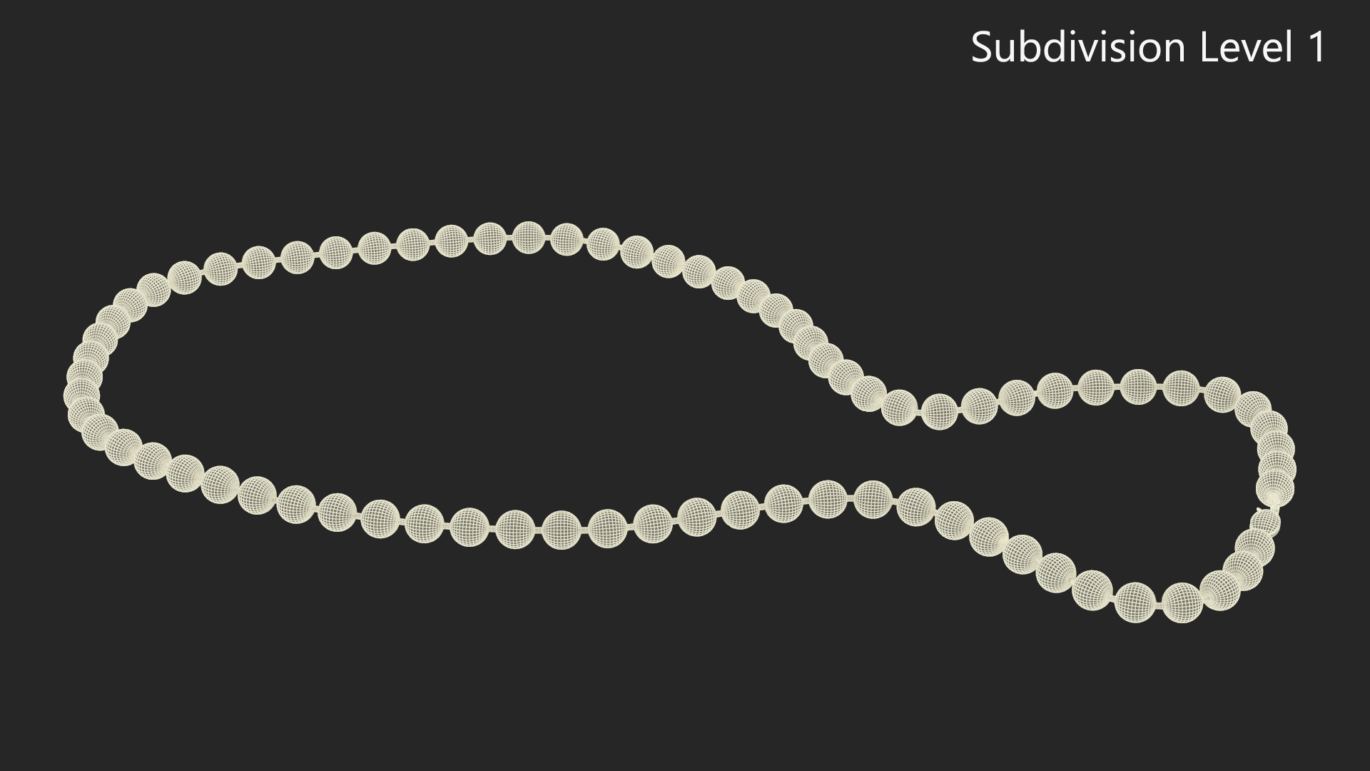 3D model White Pearl Necklace