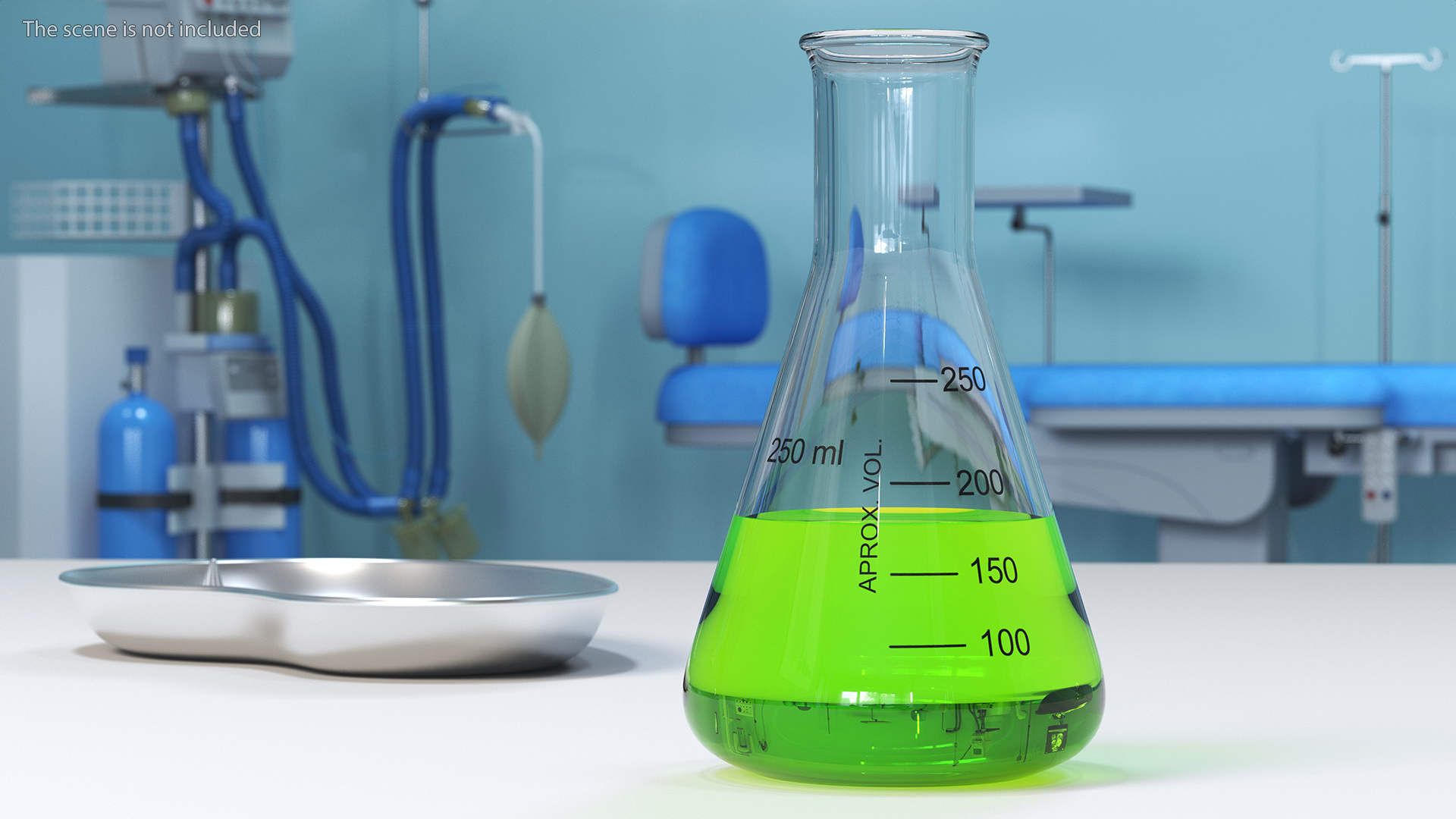 3D Narrow Mouth Erlenmeyer Flask 250 ml with Acid