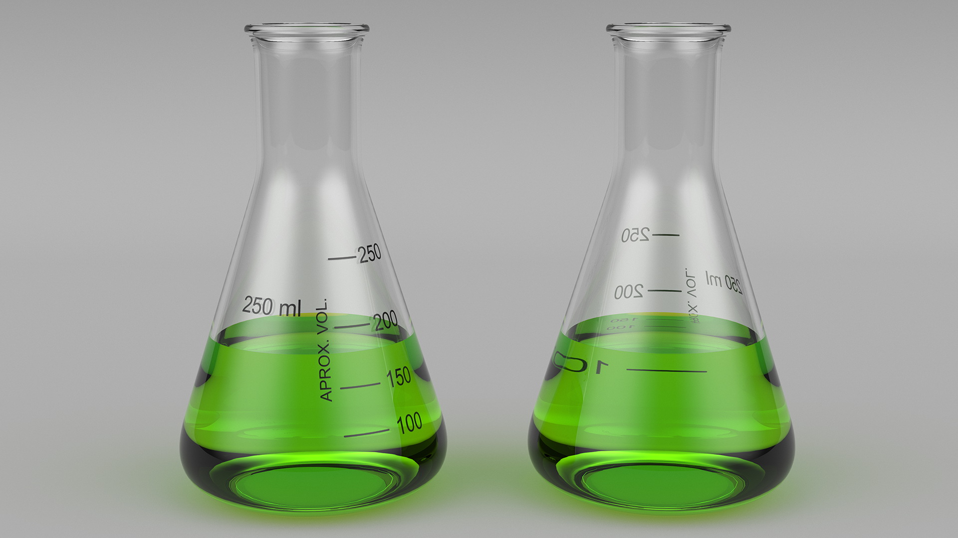 3D Narrow Mouth Erlenmeyer Flask 250 ml with Acid