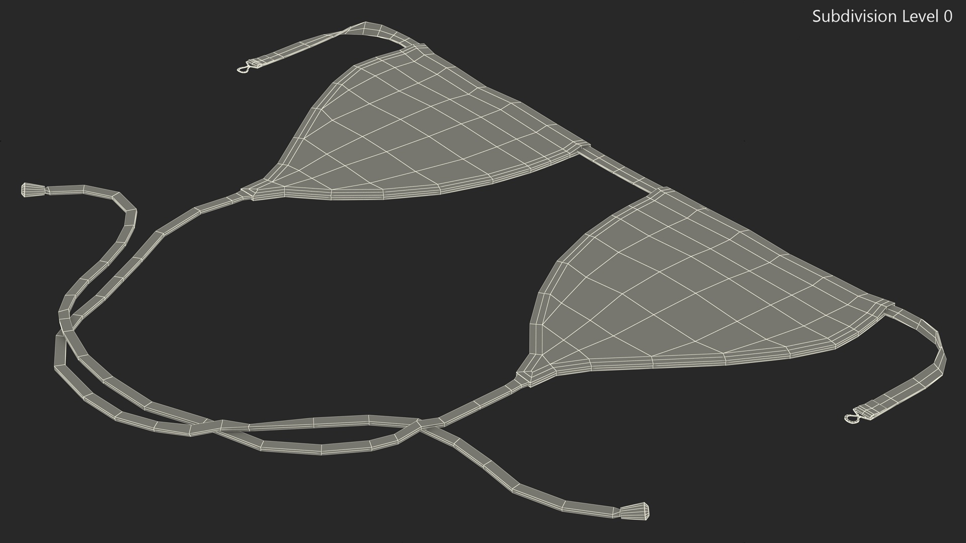 Triangle Bikini Top 3D model