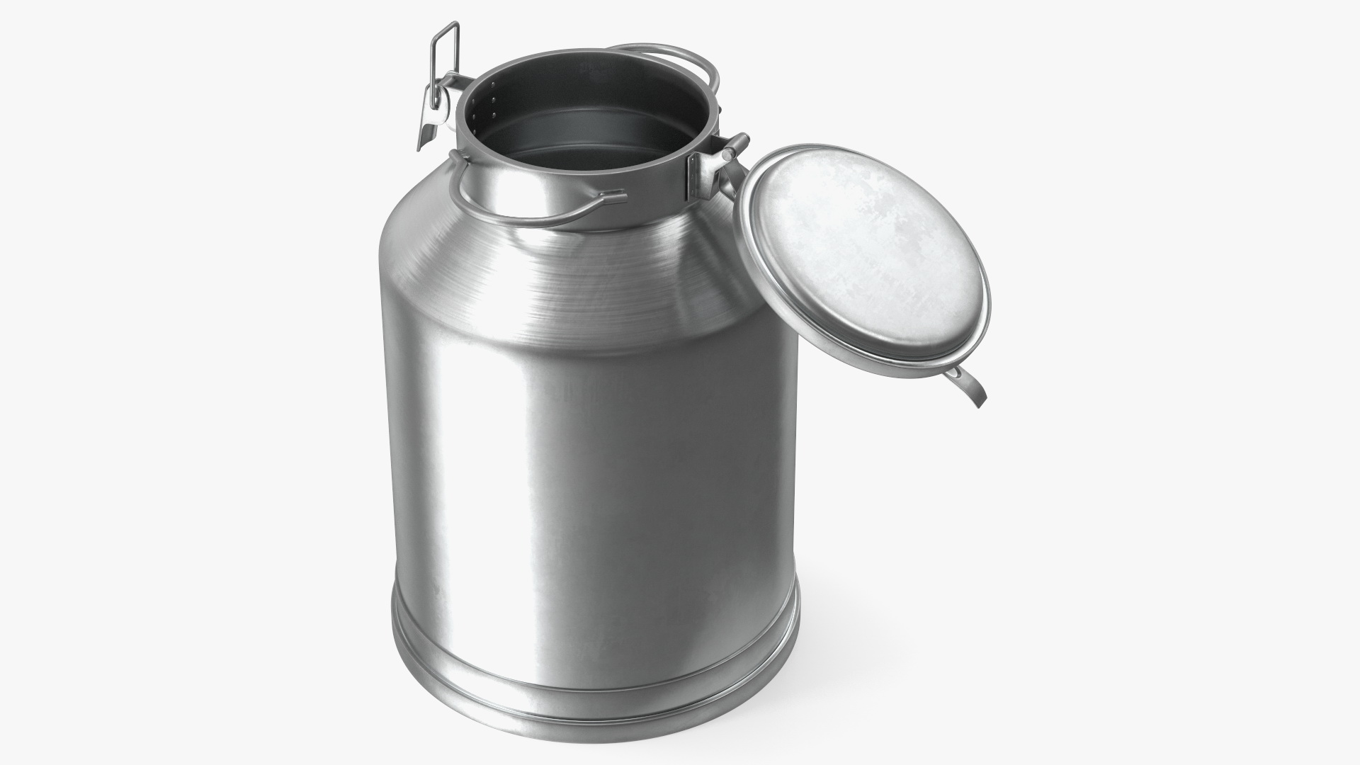 Aluminum Milk Can Empty New 3D