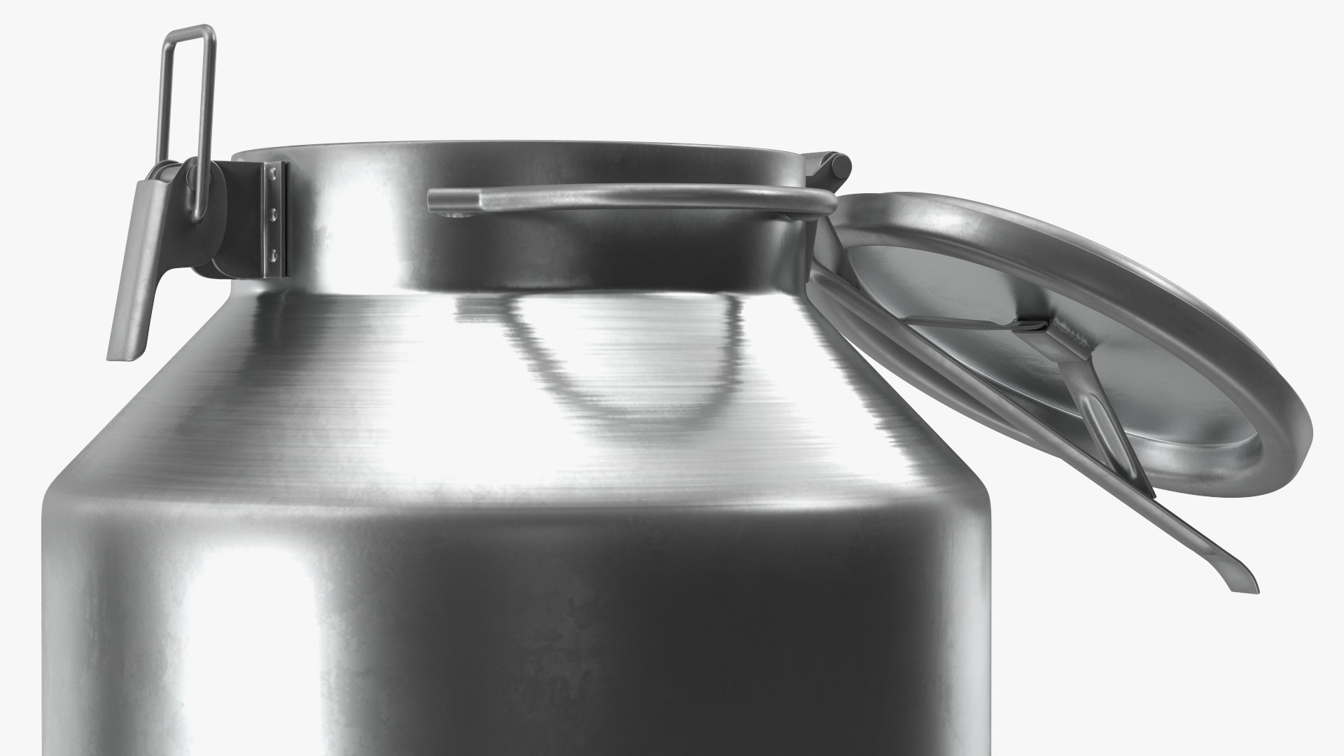 Aluminum Milk Can Empty New 3D