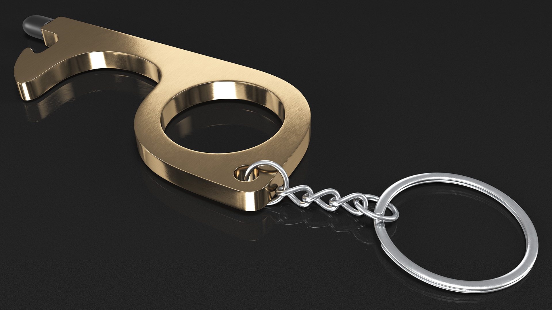 3D No Touch Tool Keychain Brass model