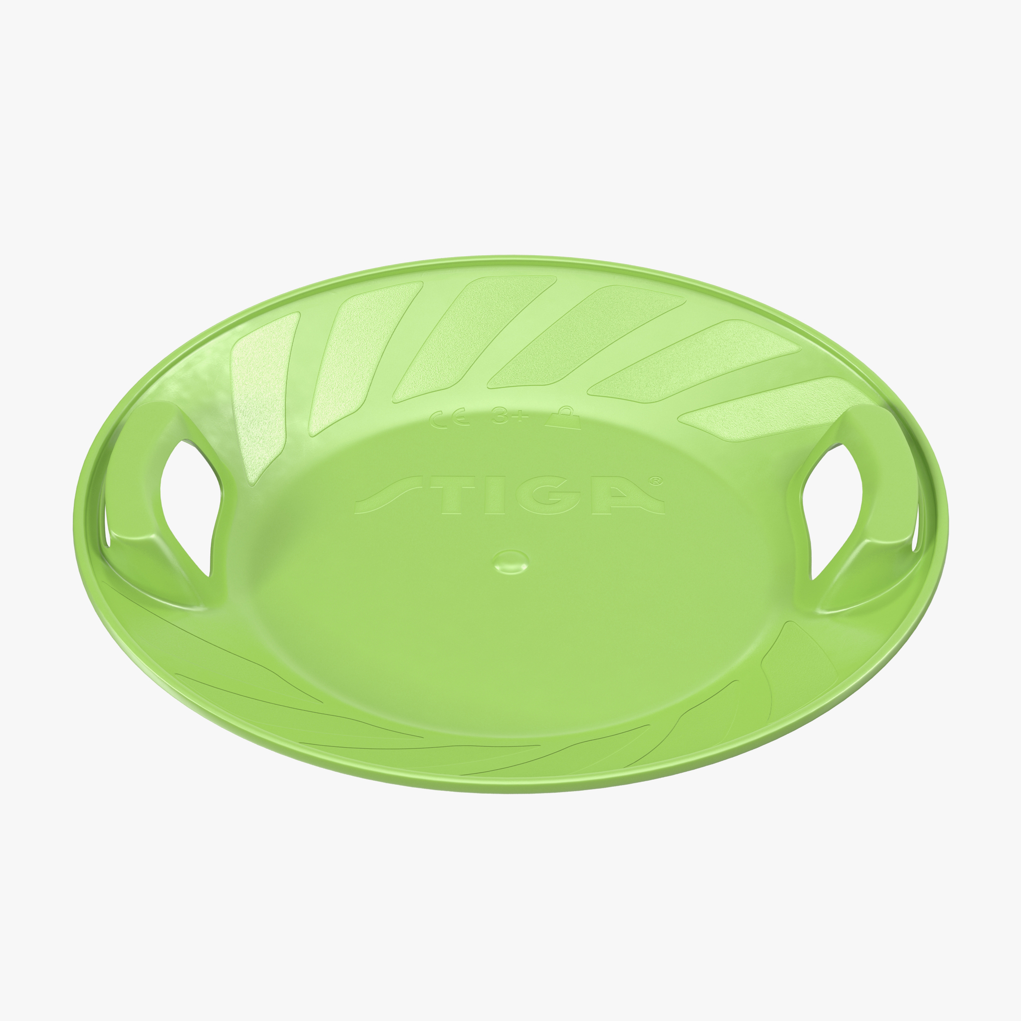 3D Sledge Sliding Dish Snow Round Green