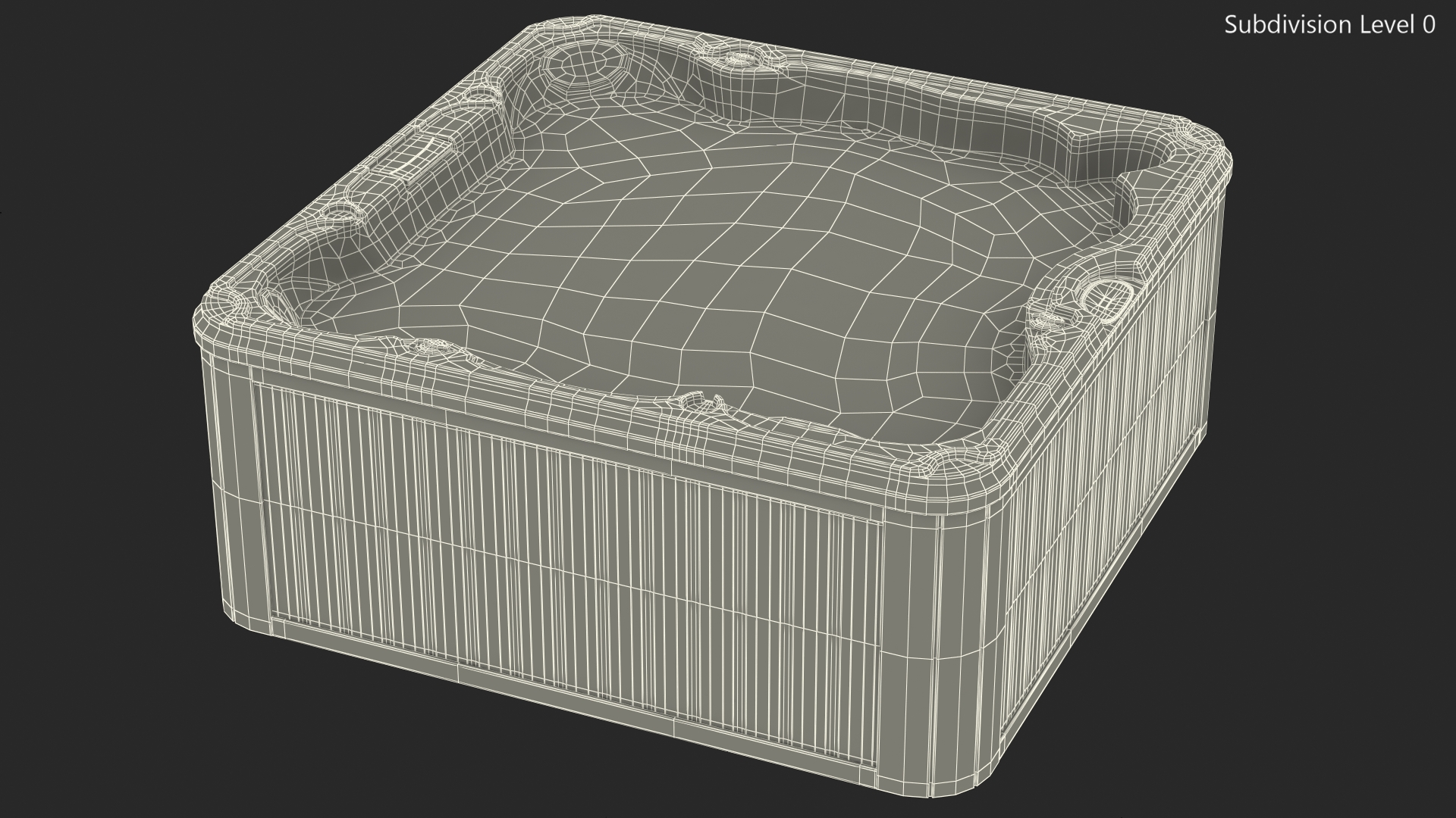 3D Hot Tub with Water model