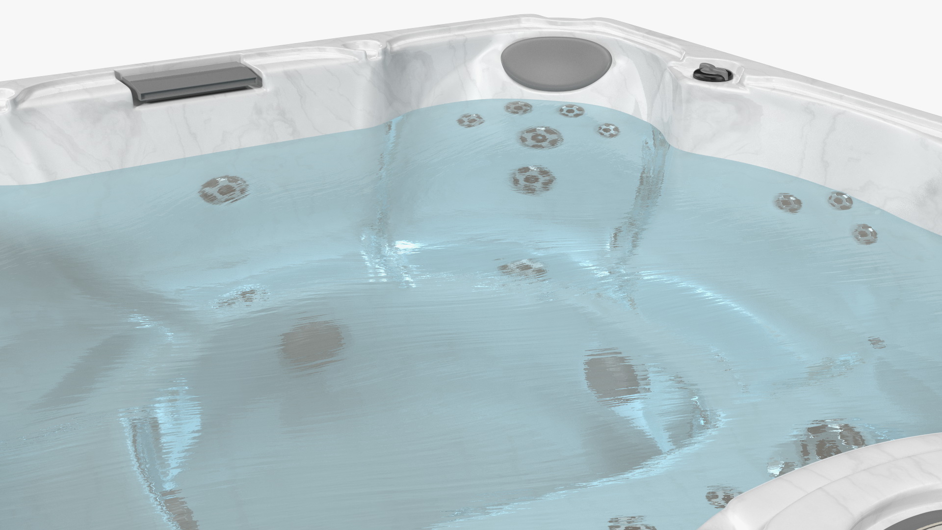 3D Hot Tub with Water model