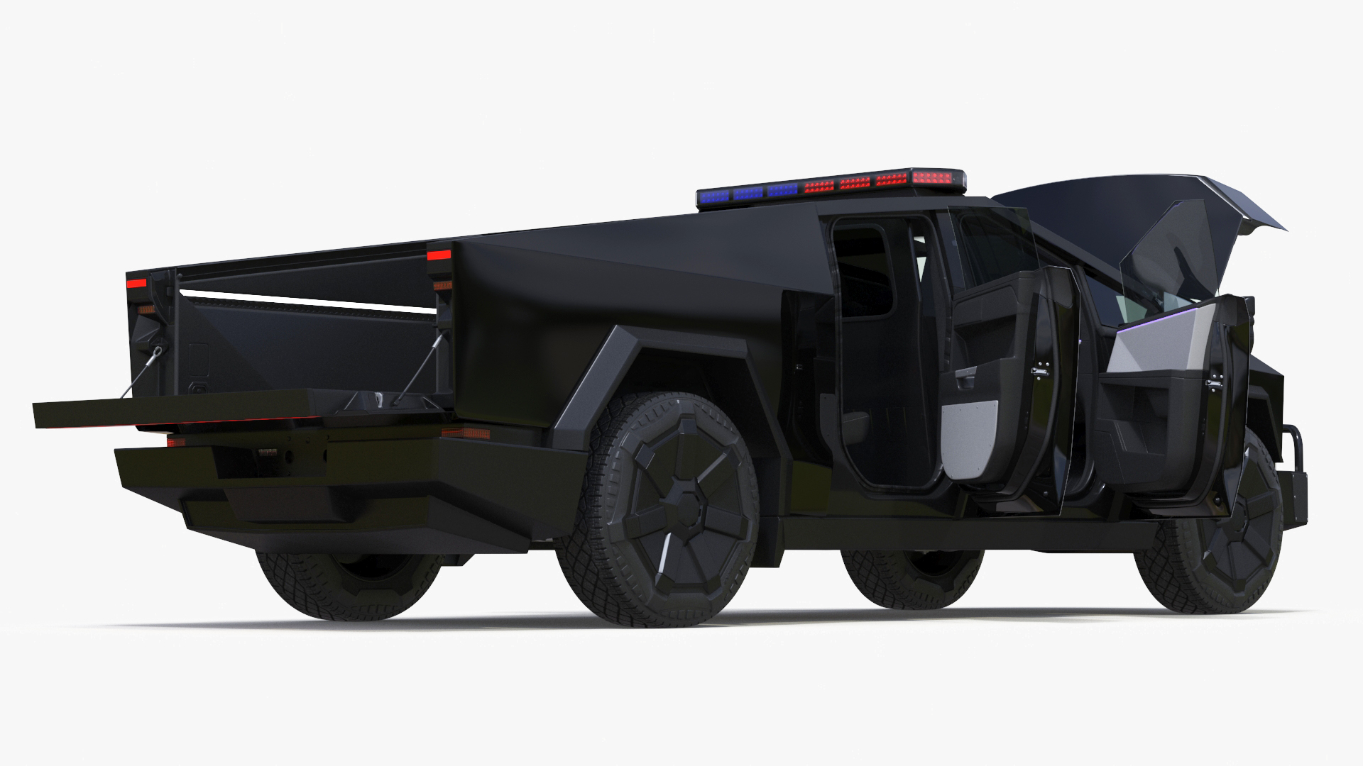 3D Tesla Cybertruck Police Patrol Vehicle model