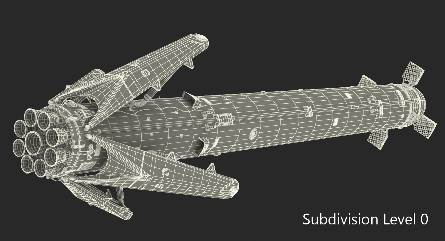 3D model Space Booster Rigged