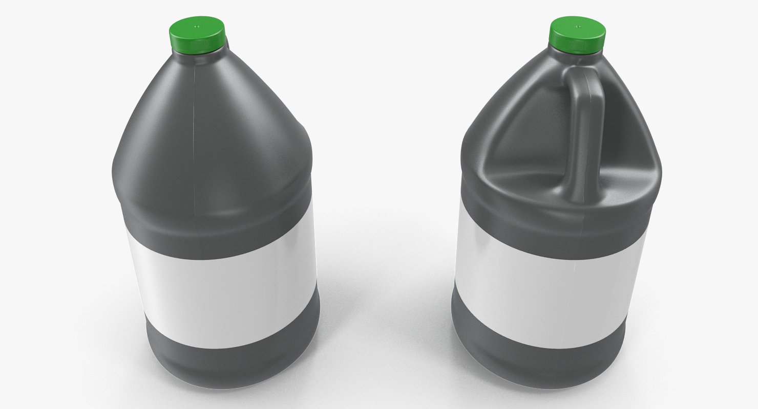 1 Gallon Industrial Round Plastic Jug 3D