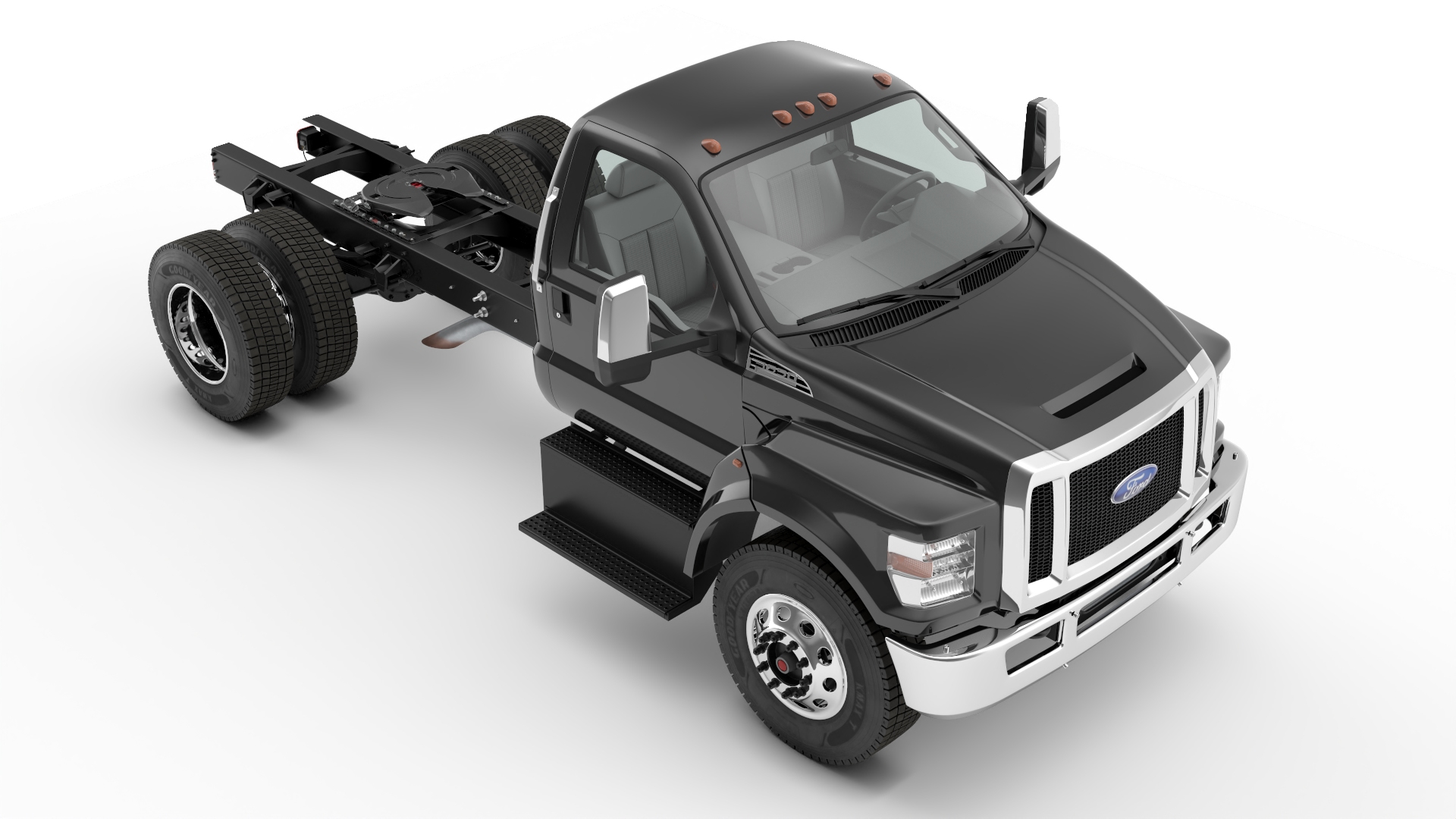 Ford F650 Crew Cab and Fifth Wheel 3D model