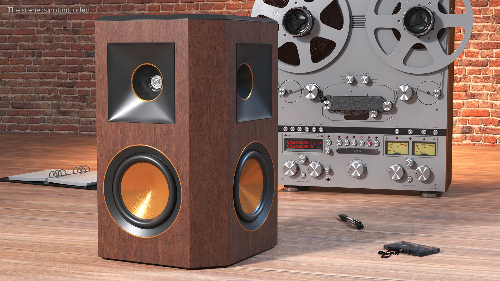 Wall Mount Home Speaker Brown 3D model