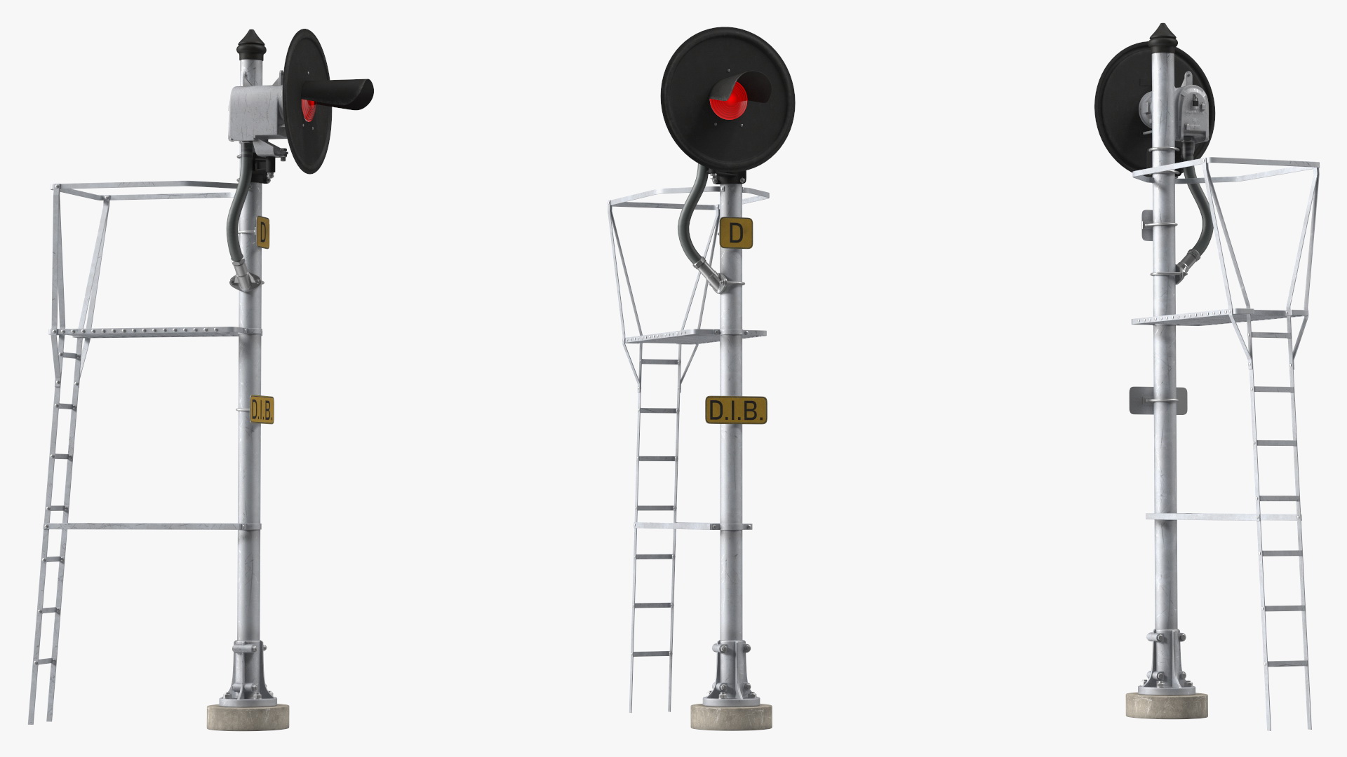 Railroad Signal Single 3D