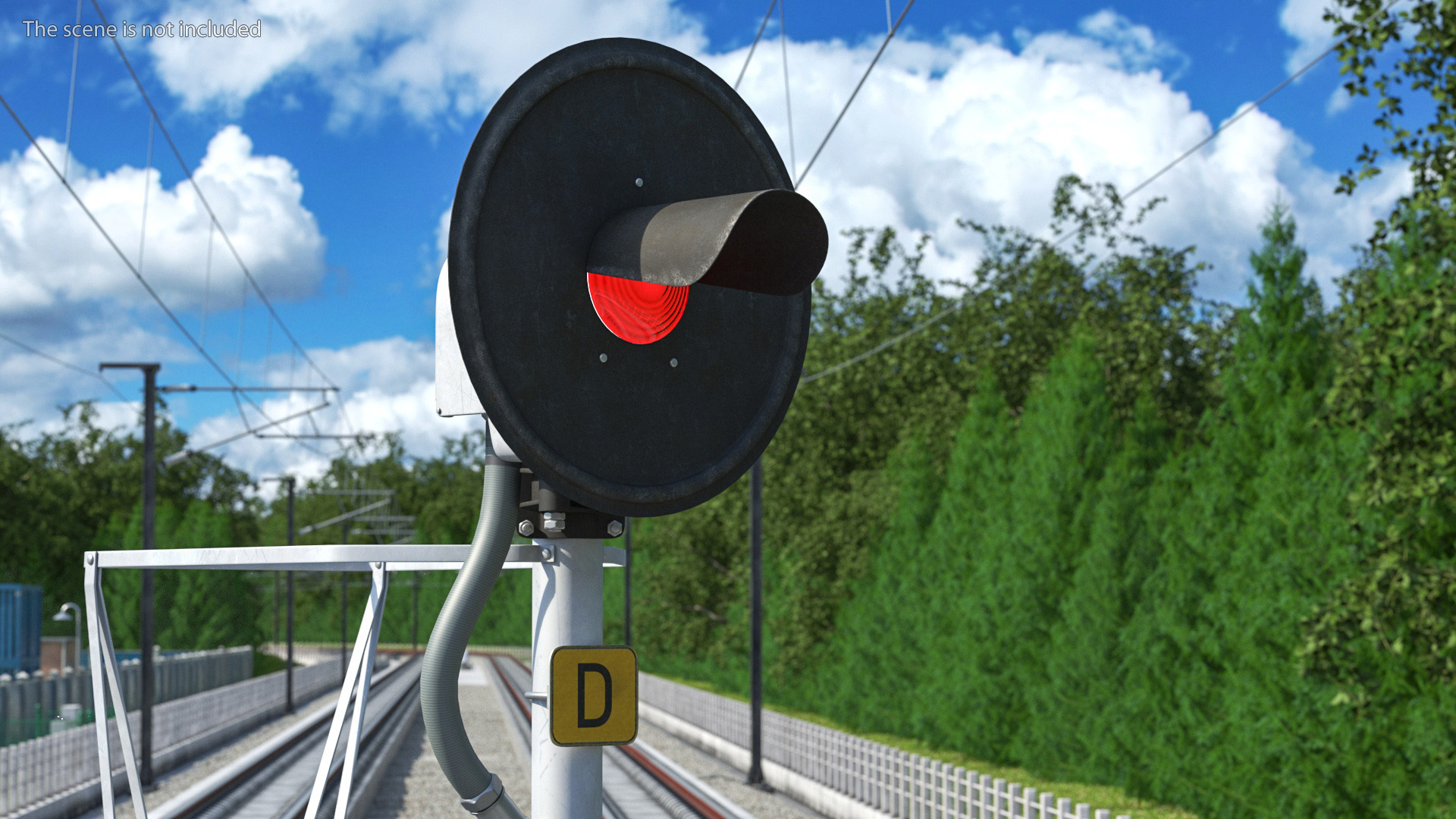 Railroad Signal Single 3D