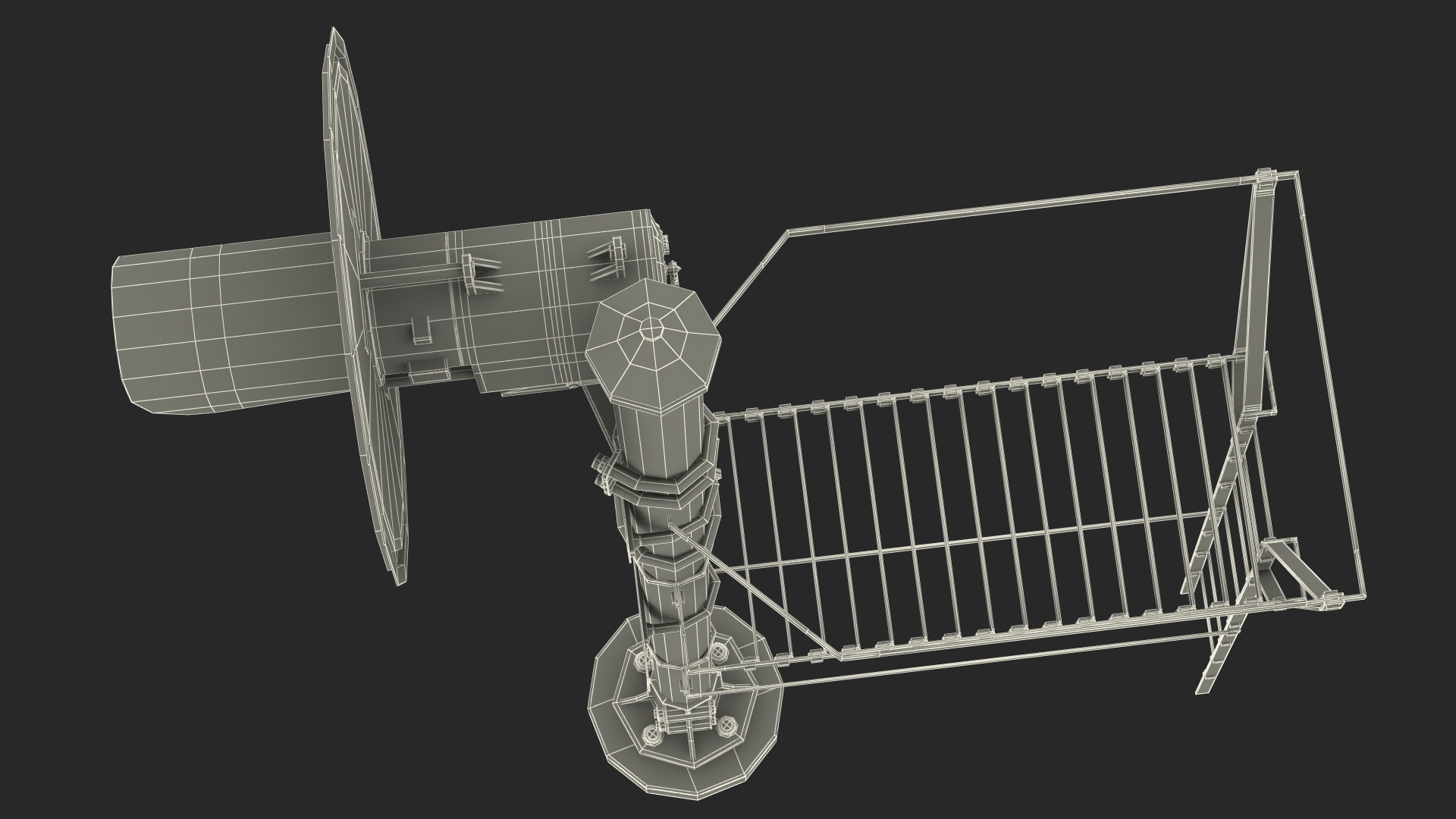 Railroad Signal Single 3D