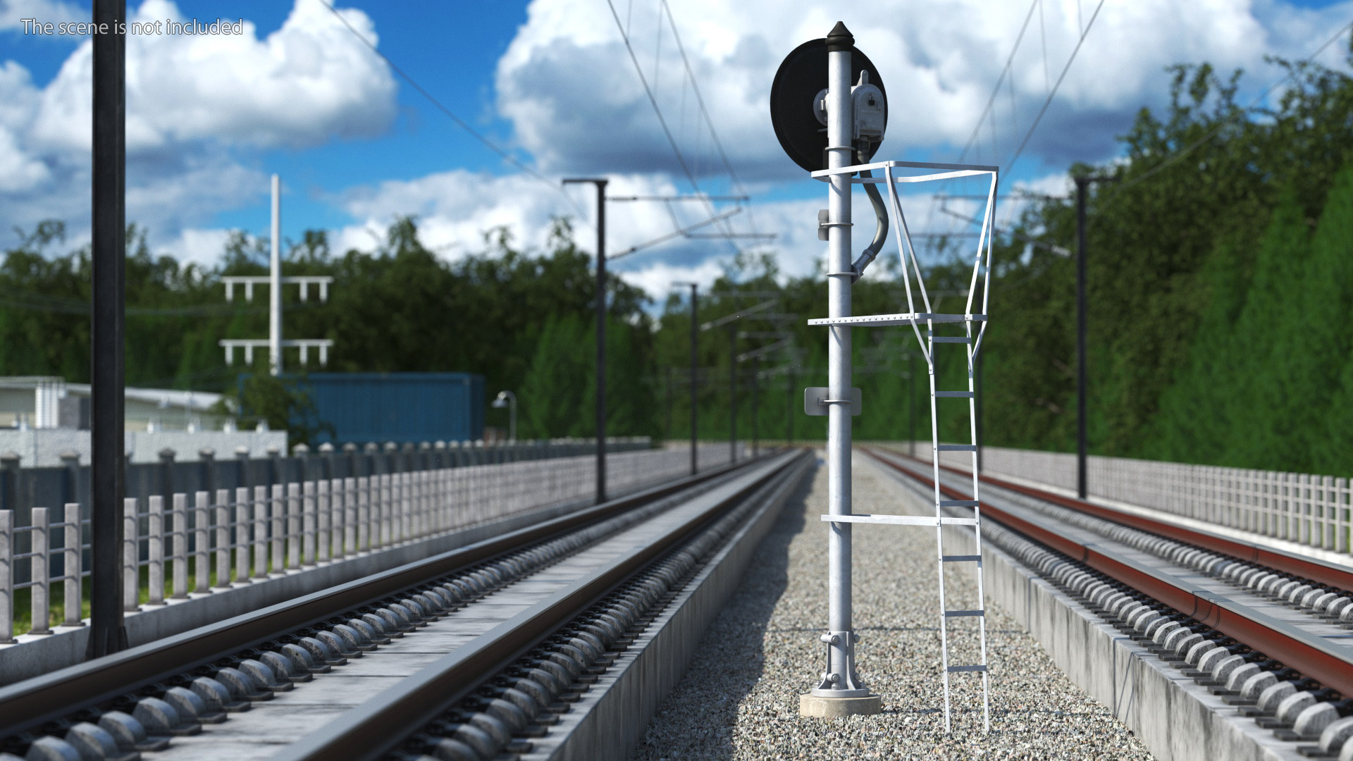 Railroad Signal Single 3D