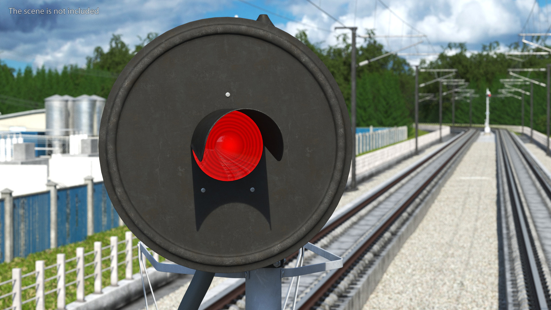 Railroad Signal Single 3D