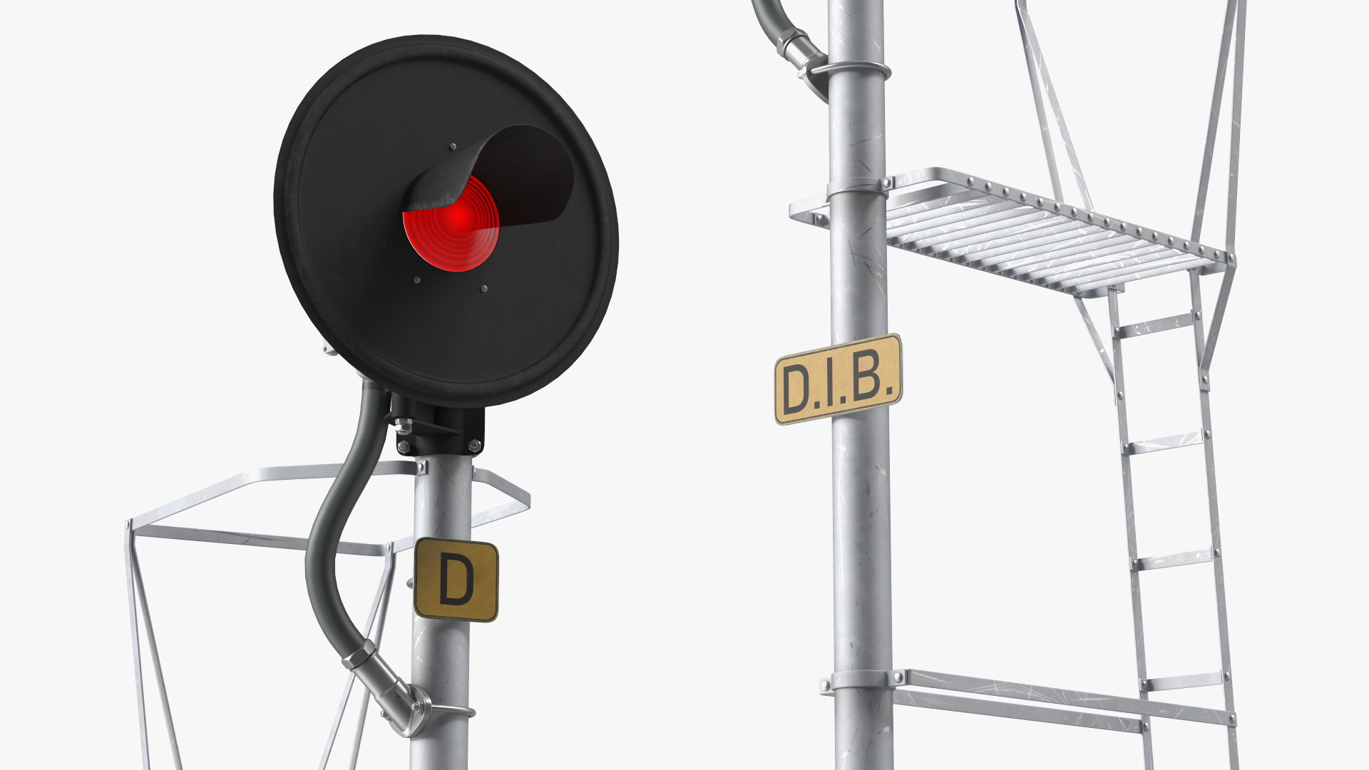 Railroad Signal Single 3D