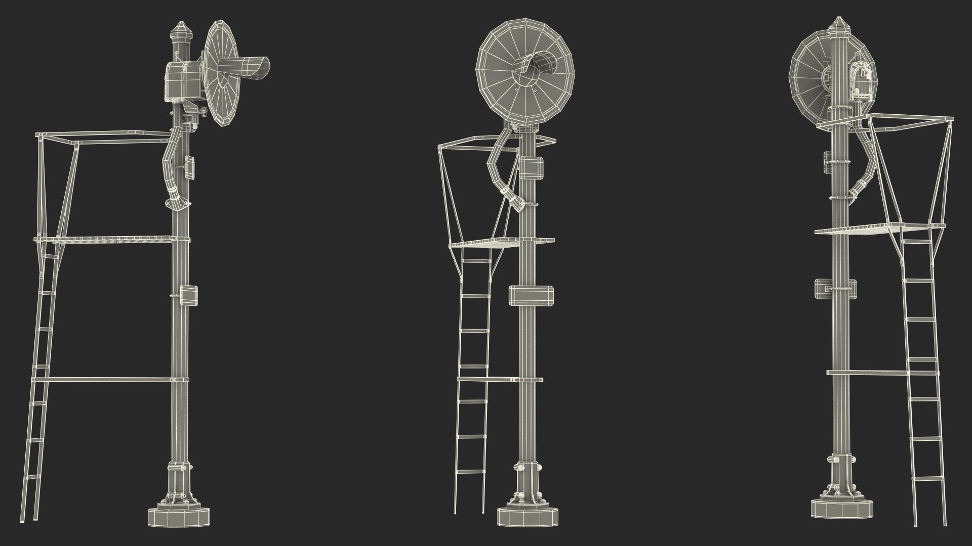 Railroad Signal Single 3D