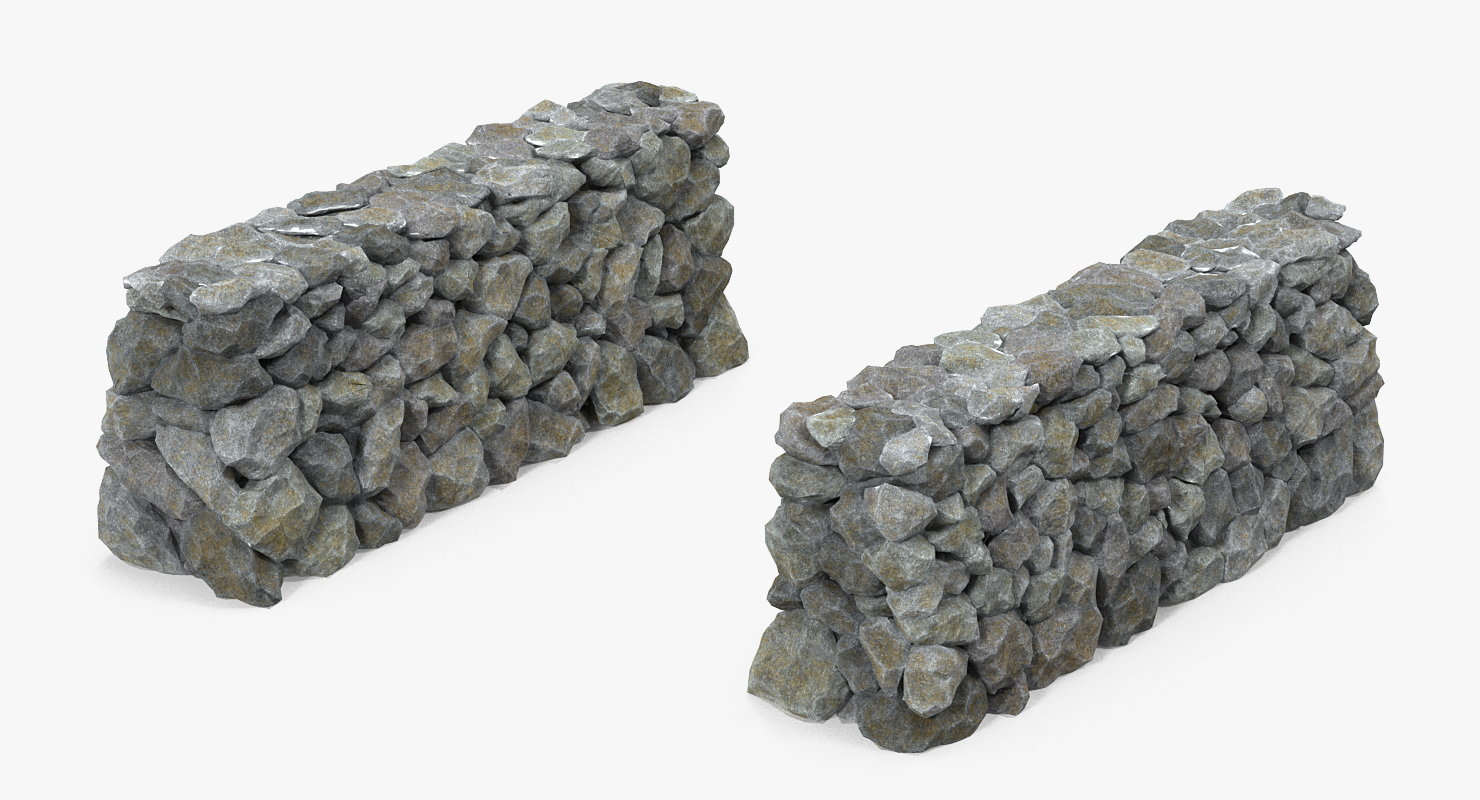 3D Block Stone Wall