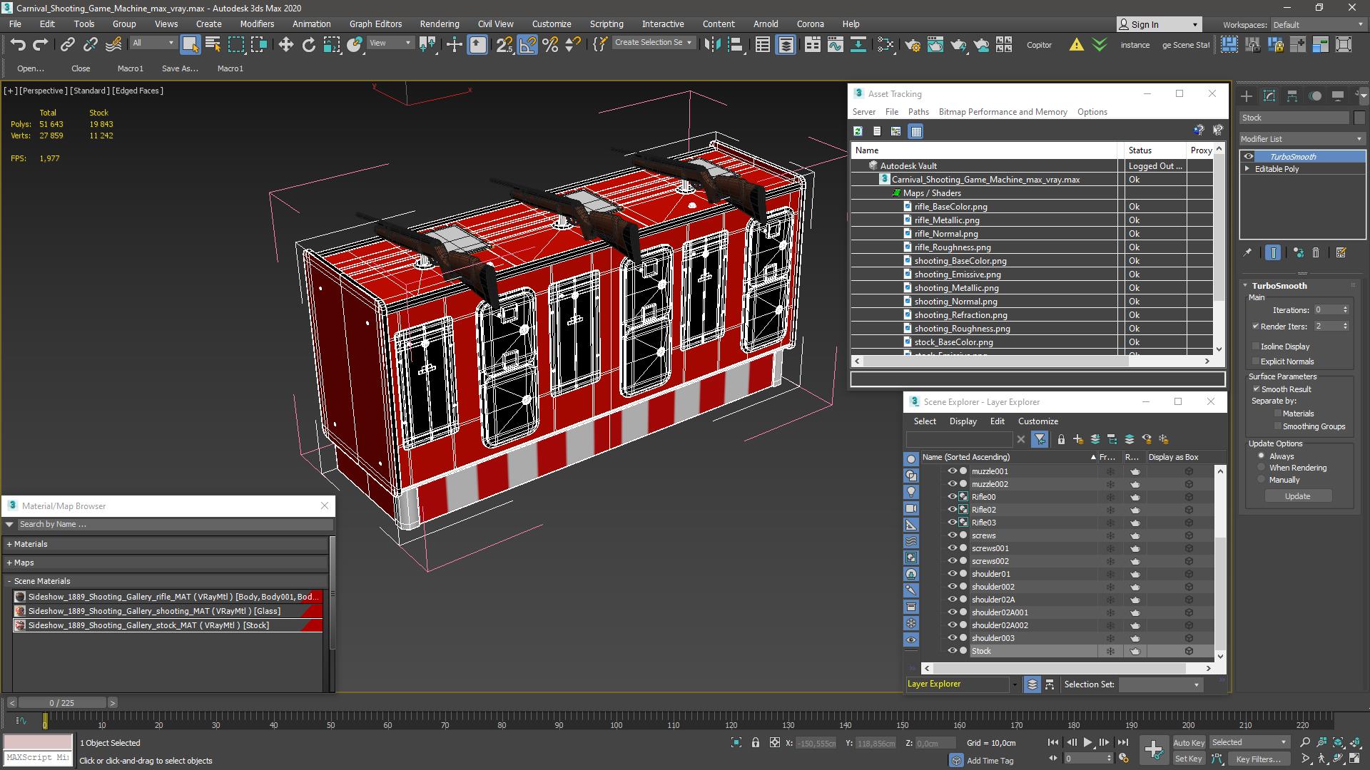 3D model Carnival Shooting Game Machine