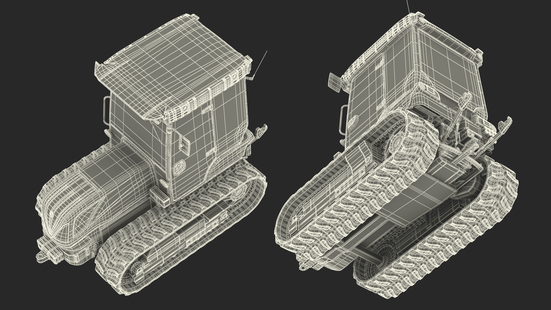 3D New Holland TK4 Crawler Cabin New model