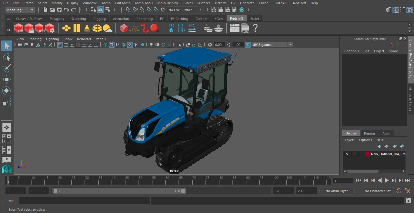 3D New Holland TK4 Crawler Cabin New model