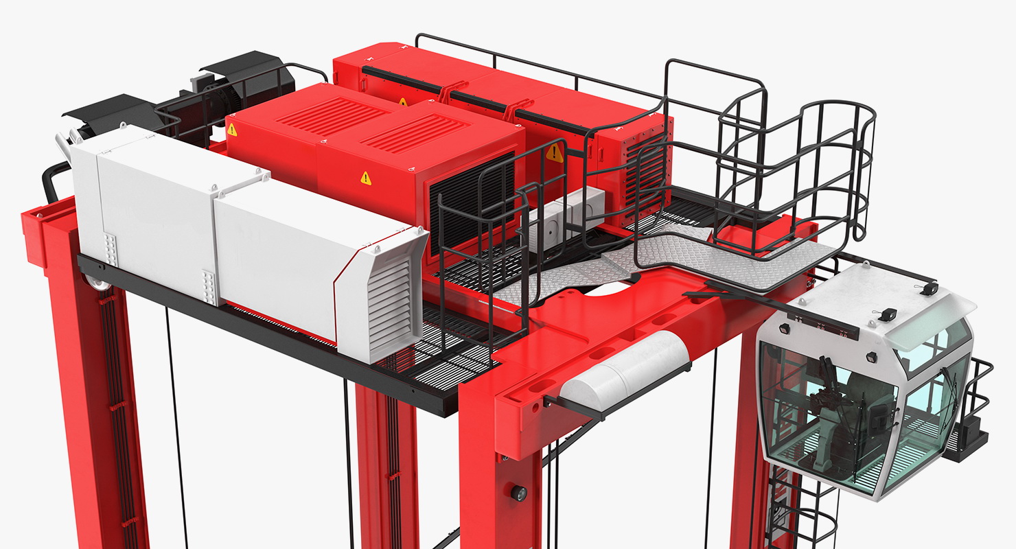 Kalmar Hybrid Straddle Carrier Rigged 3D