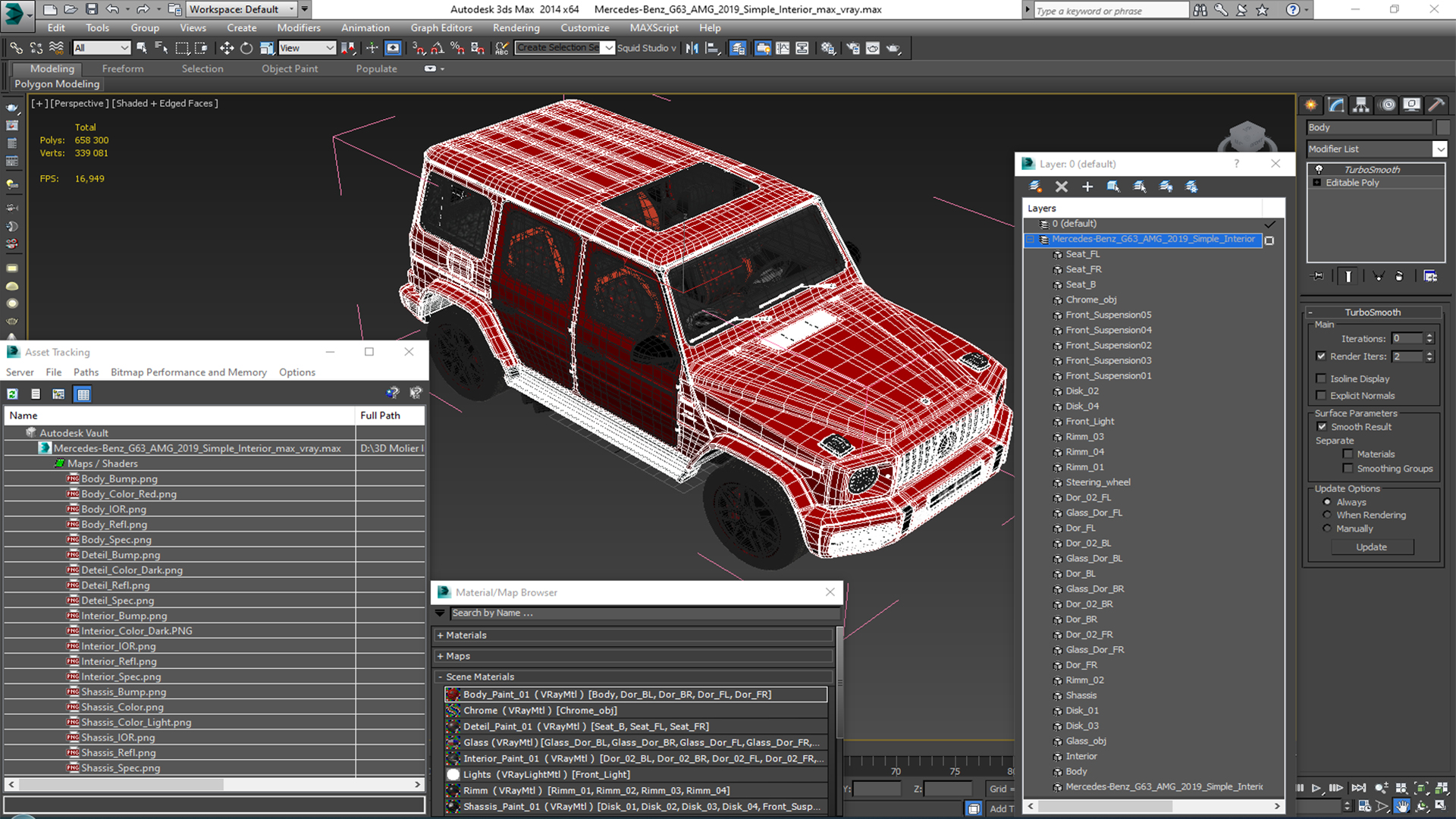 Mercedes-Benz G63 AMG 2019 Simple Interior 3D