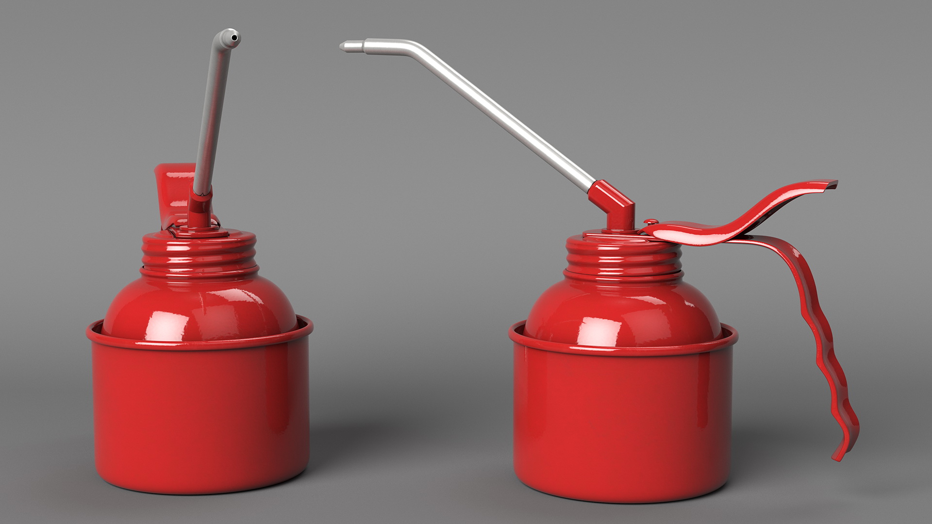 3D model Metal Oiler Red