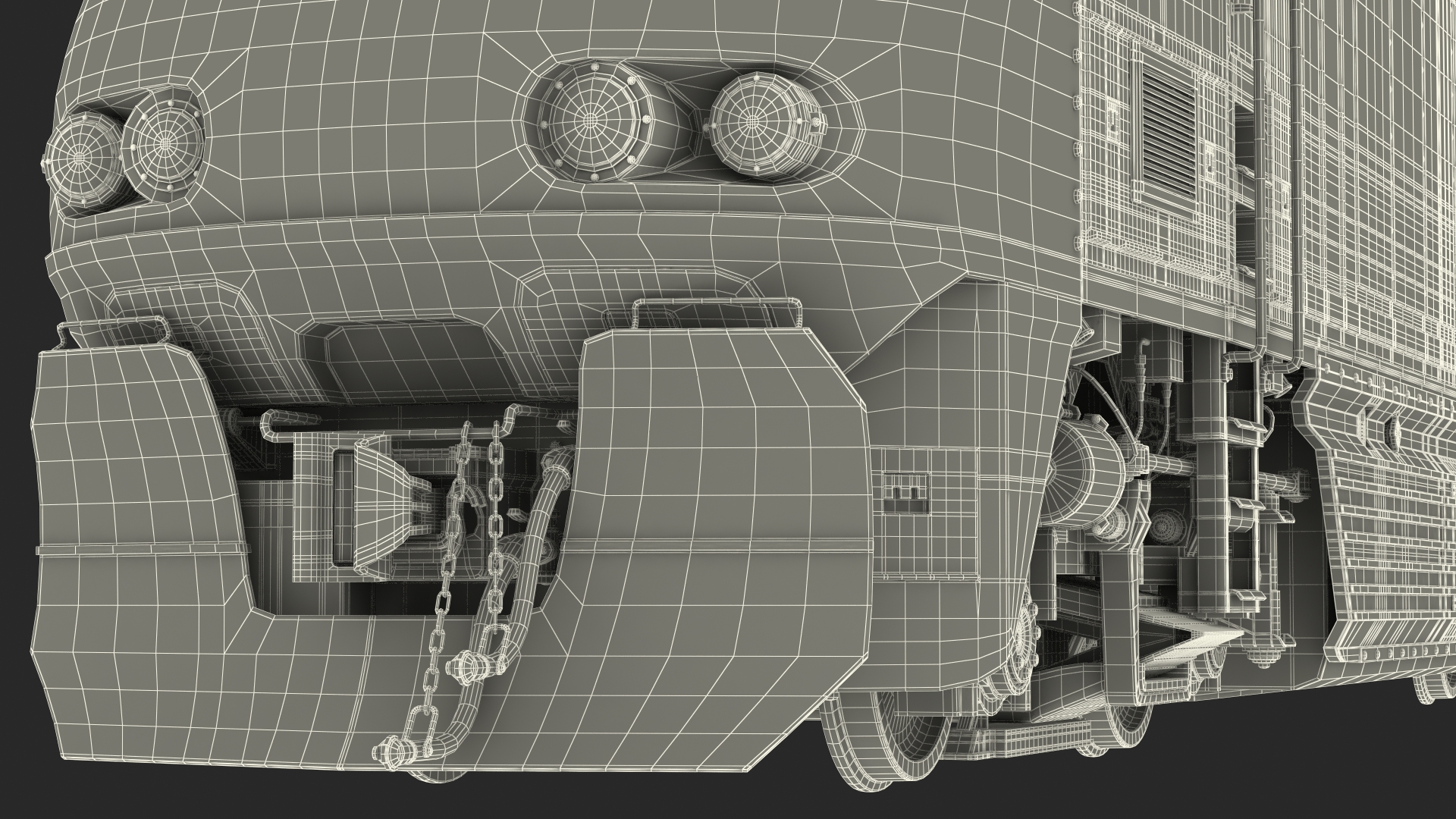 3D Train Locomotive With Tank