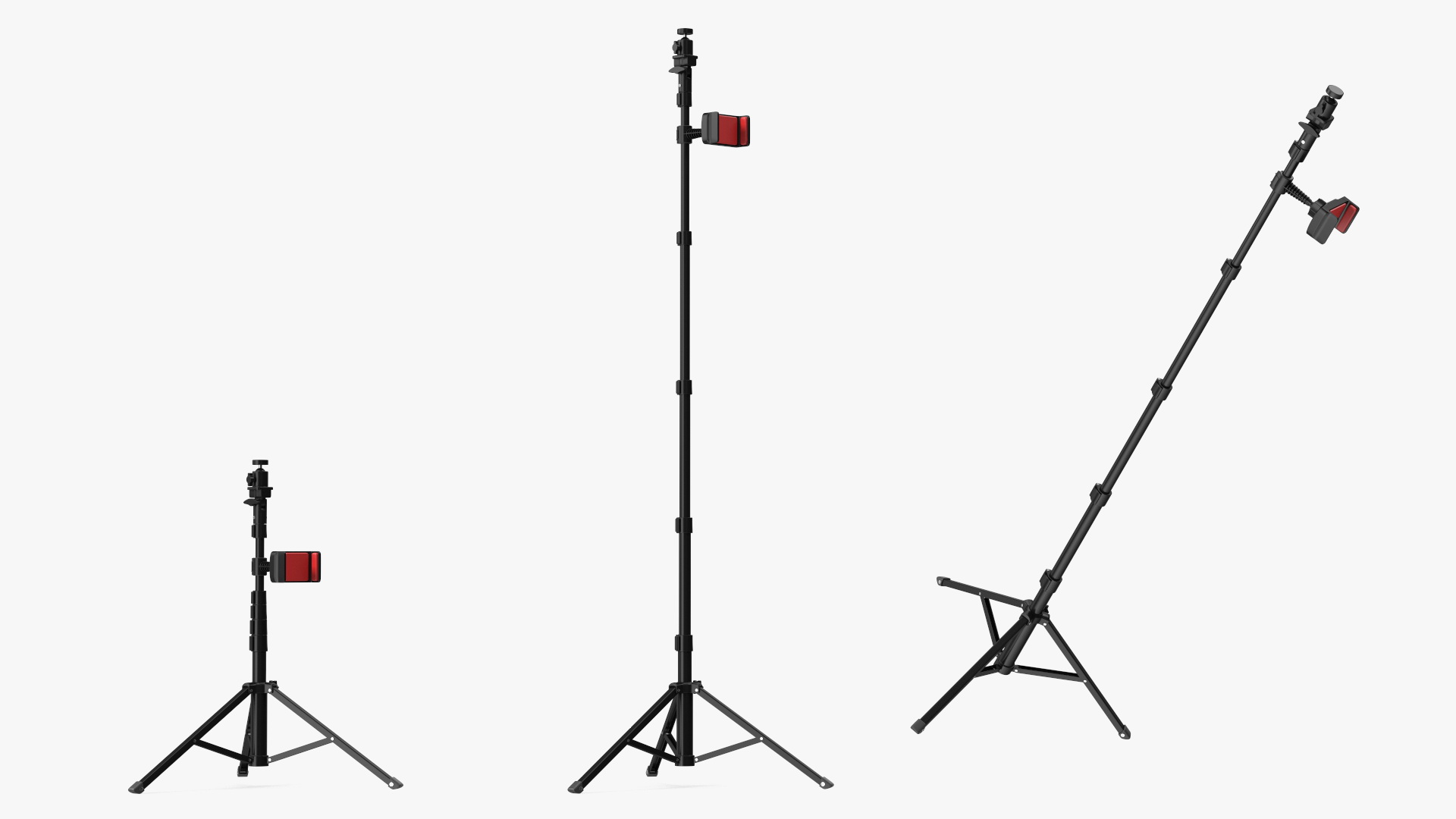 3D model Tall Tripod Stand with Phone Holder